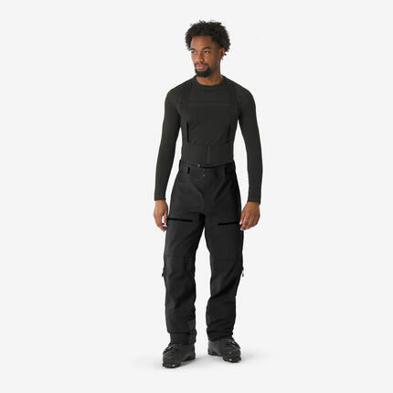 Pantalon de ski de randonnée imperméable homme, Wilder noir