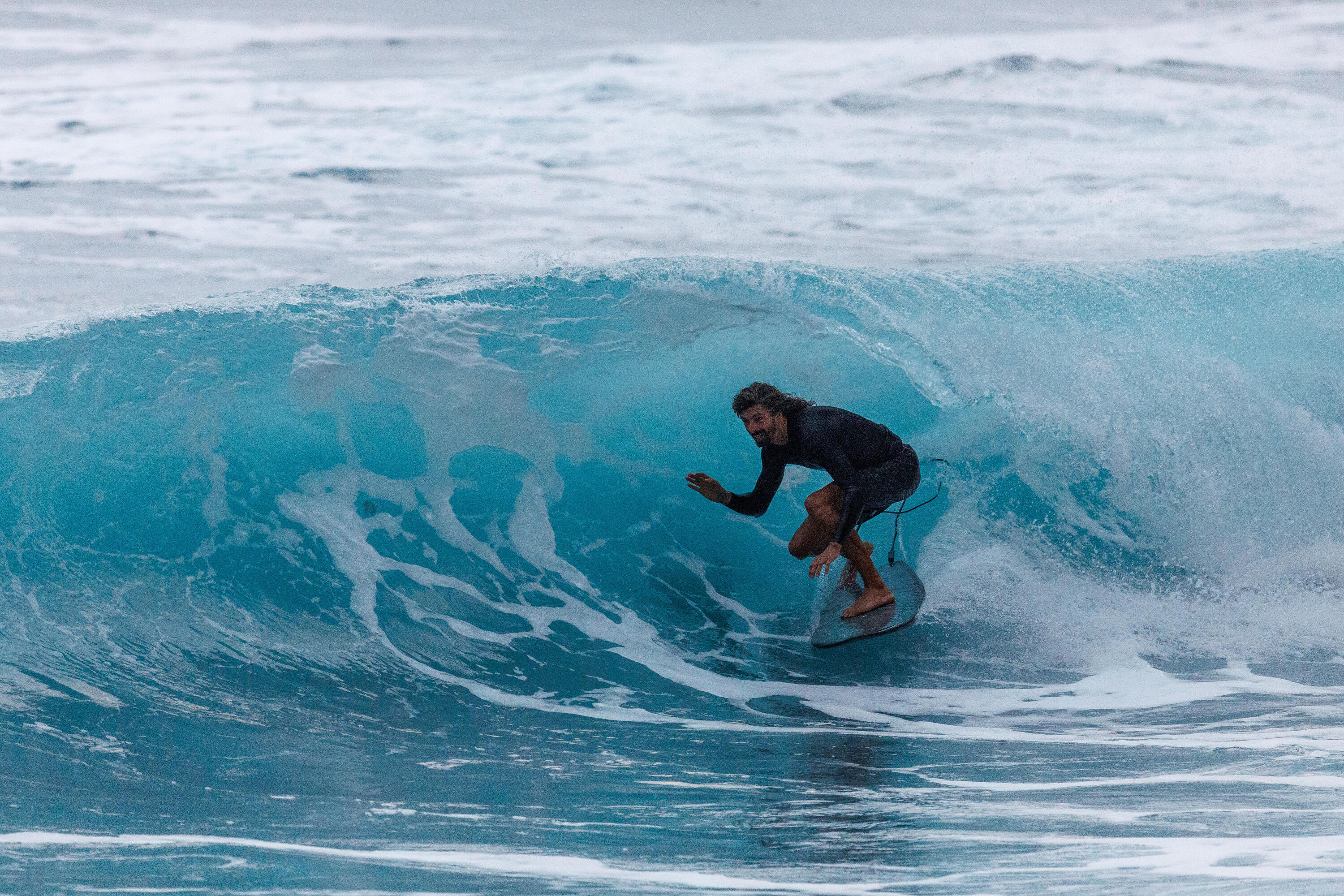 Tavola surf FISH 5'8 FUTURES senza pinne verde 13/16