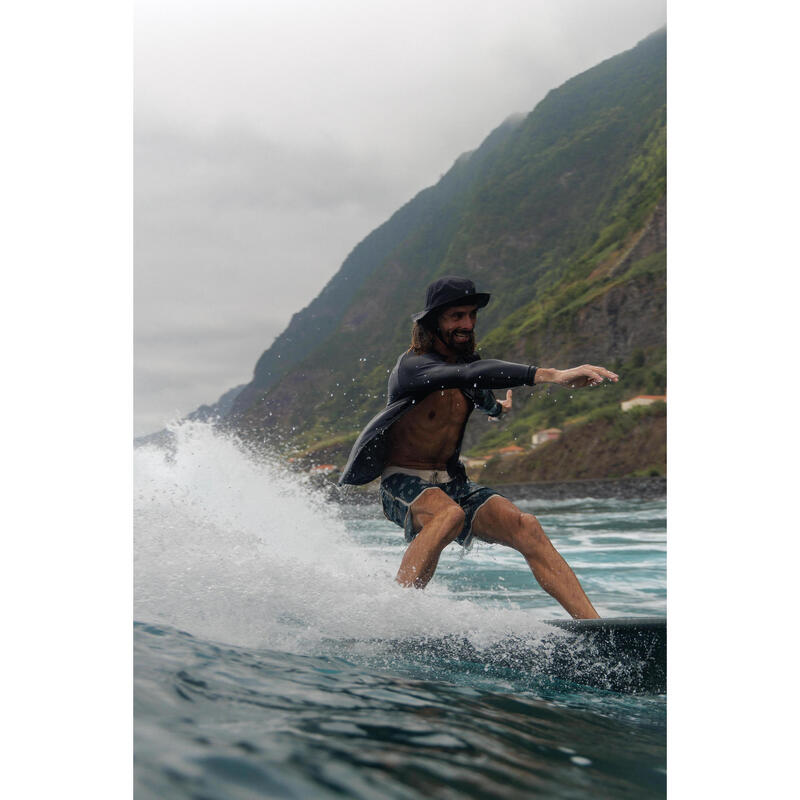 Boardshort lung surf 500 18" Hyperdrama Granit verde Bărbați