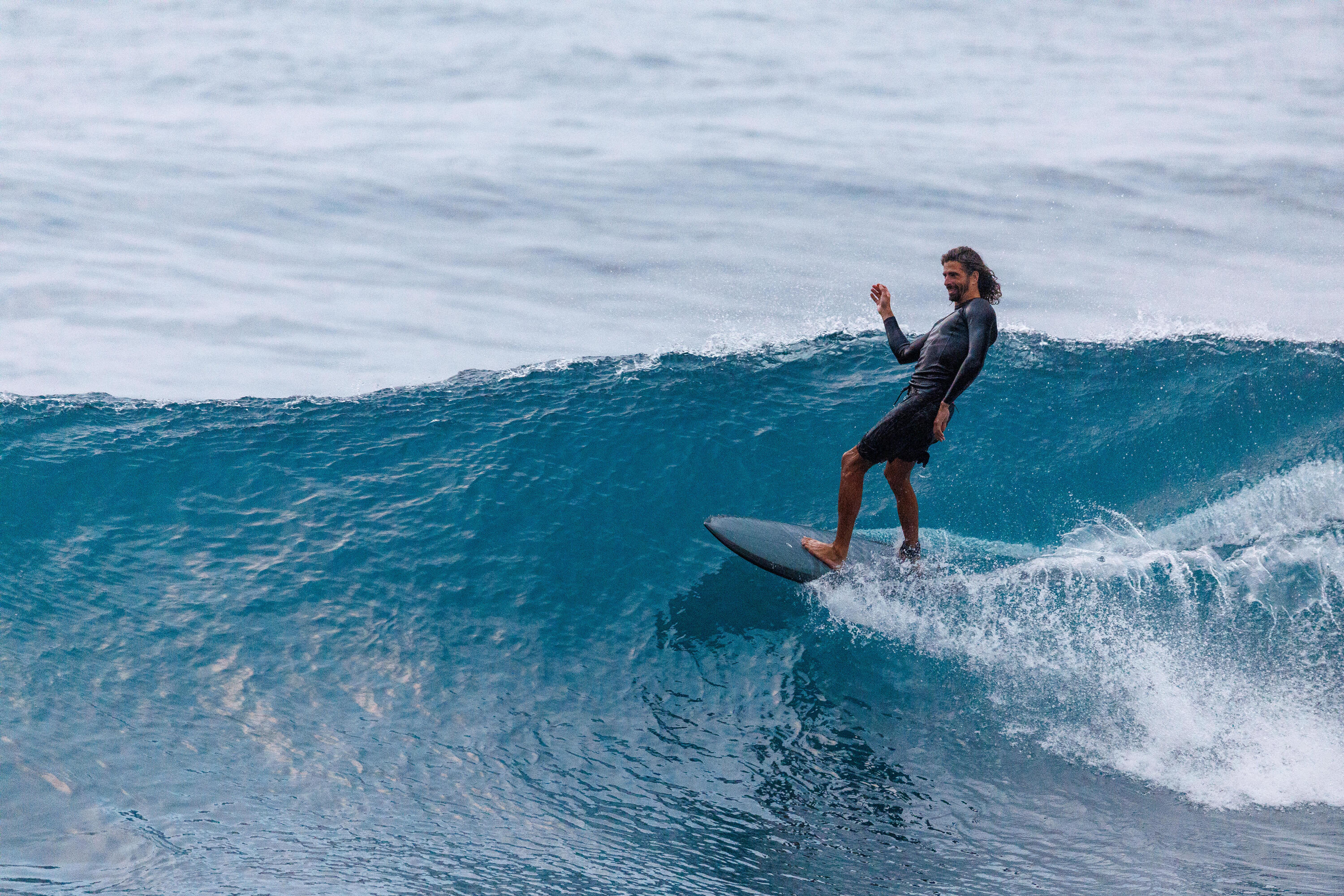 Tavola surf FISH 5'8 FUTURES senza pinne verde 14/16