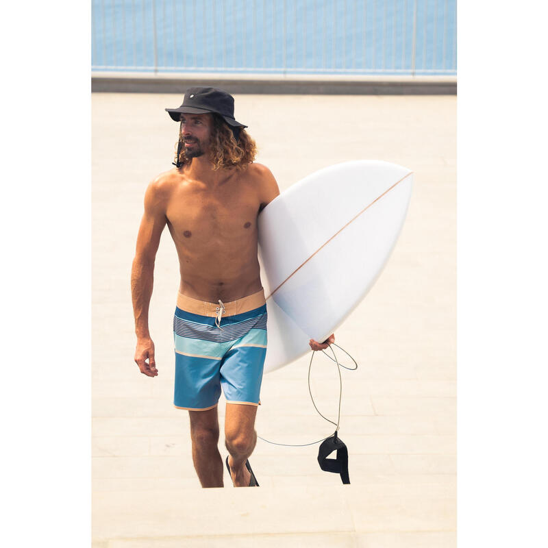 Șort de baie semi-lung surf 18" 500 Marin Albastru Bărbați