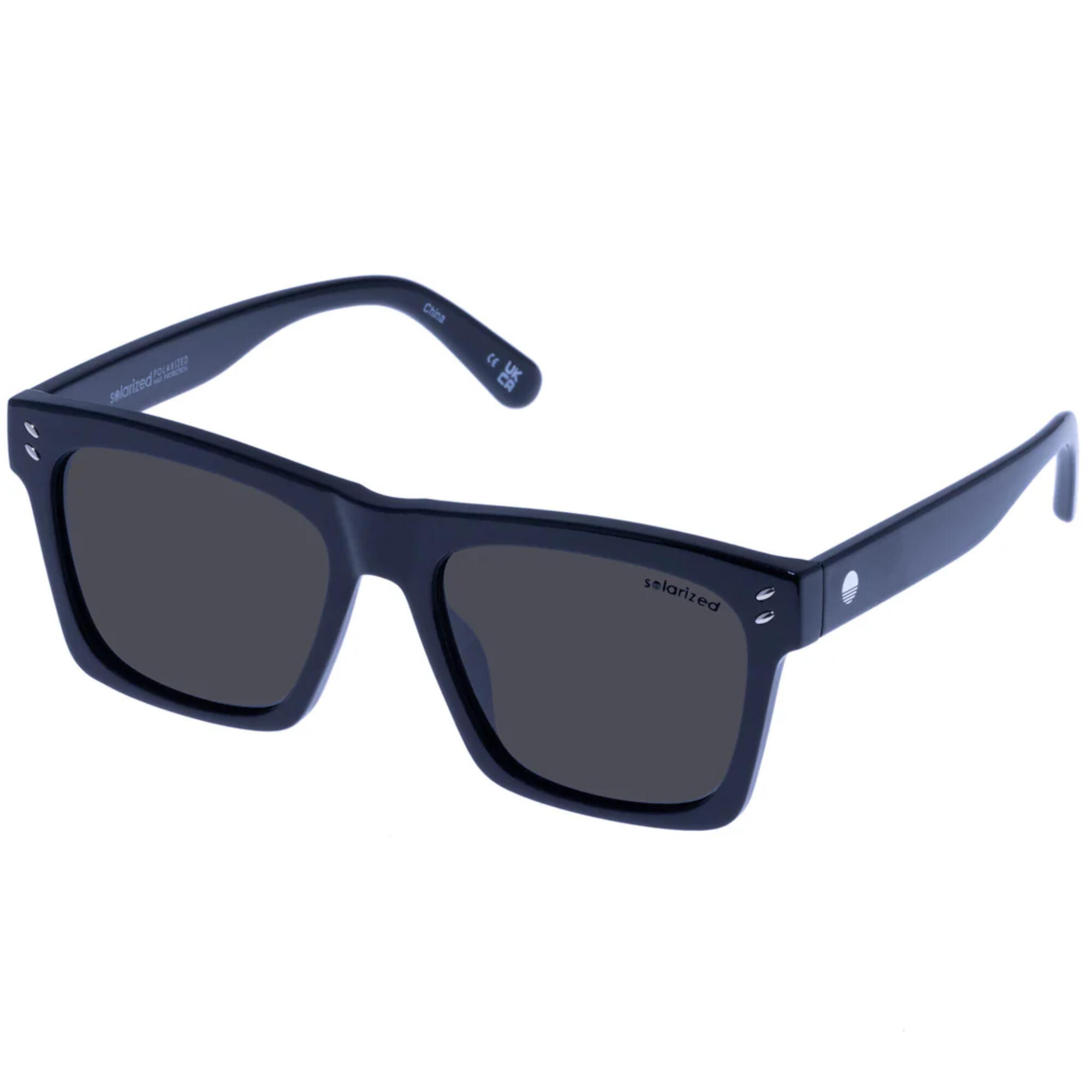 Solarized Bold D-Frame Matte Black - Smoke Mono Polarized