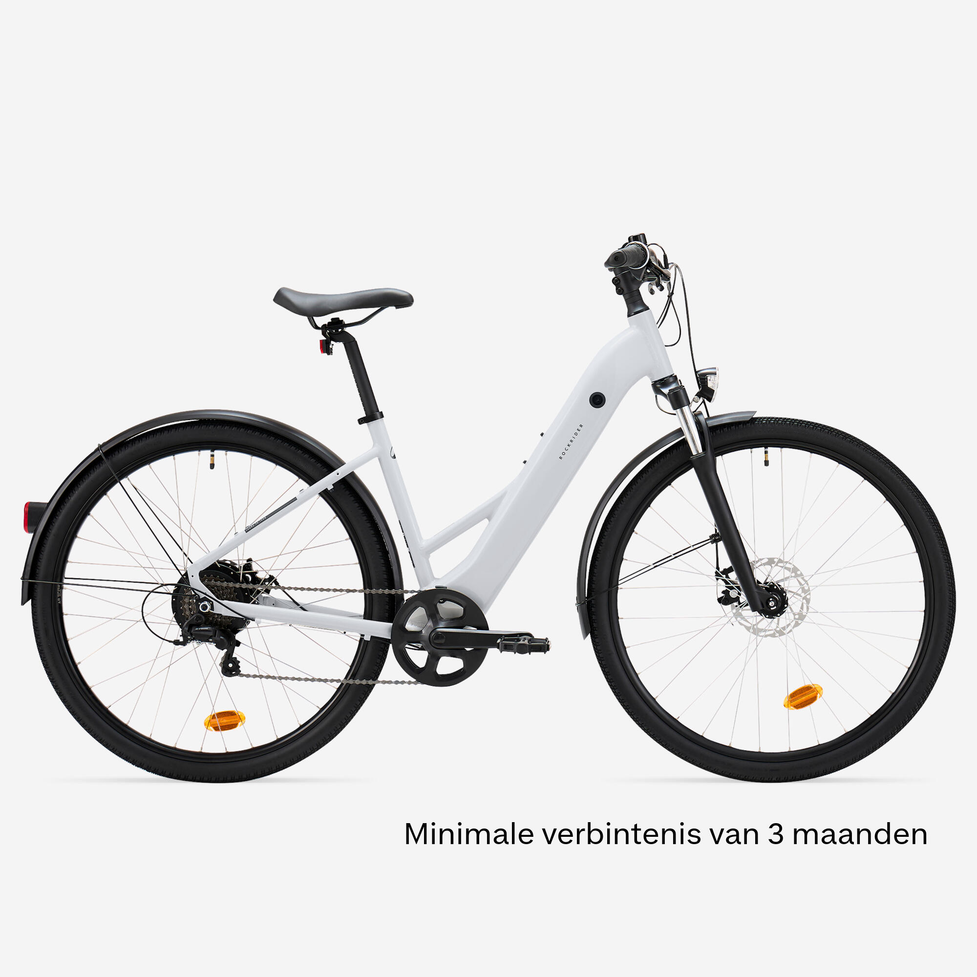 Vélo tout chemin électrique cadre bas, e-actv 100 gris perle 19/29
