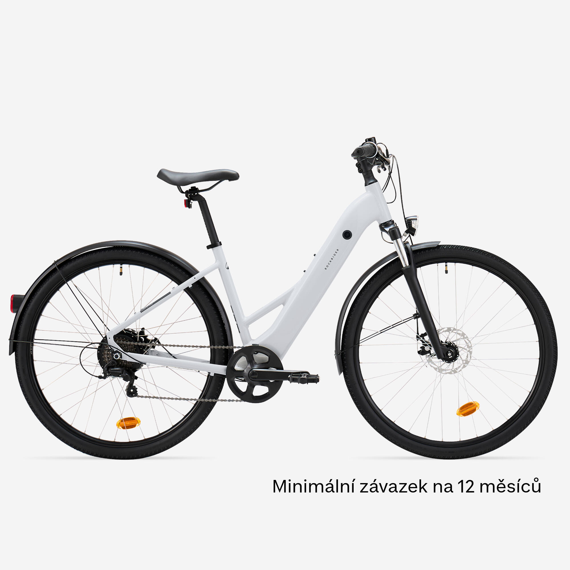 Vélo tout chemin électrique cadre bas, e-actv 100 gris perle 21/29