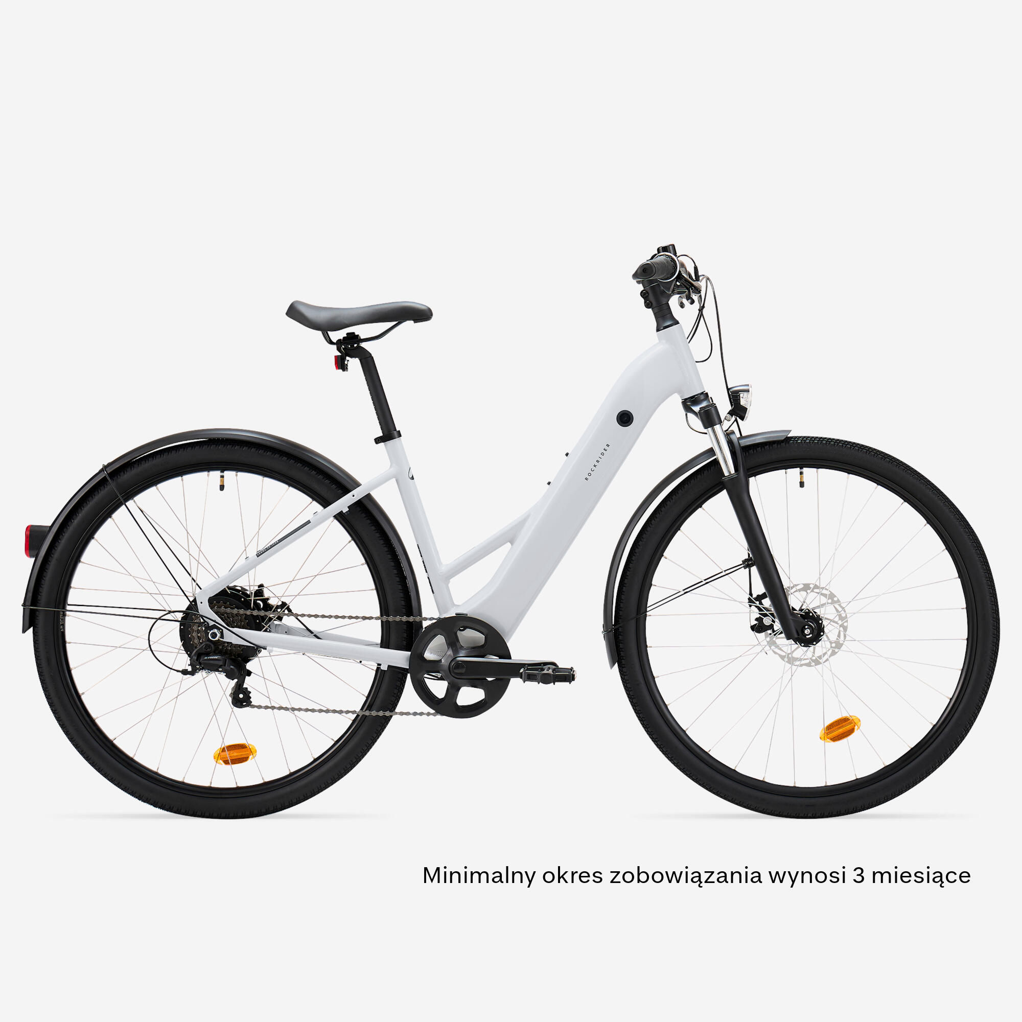 Vélo tout chemin électrique cadre bas, e-actv 100 gris perle 18/29