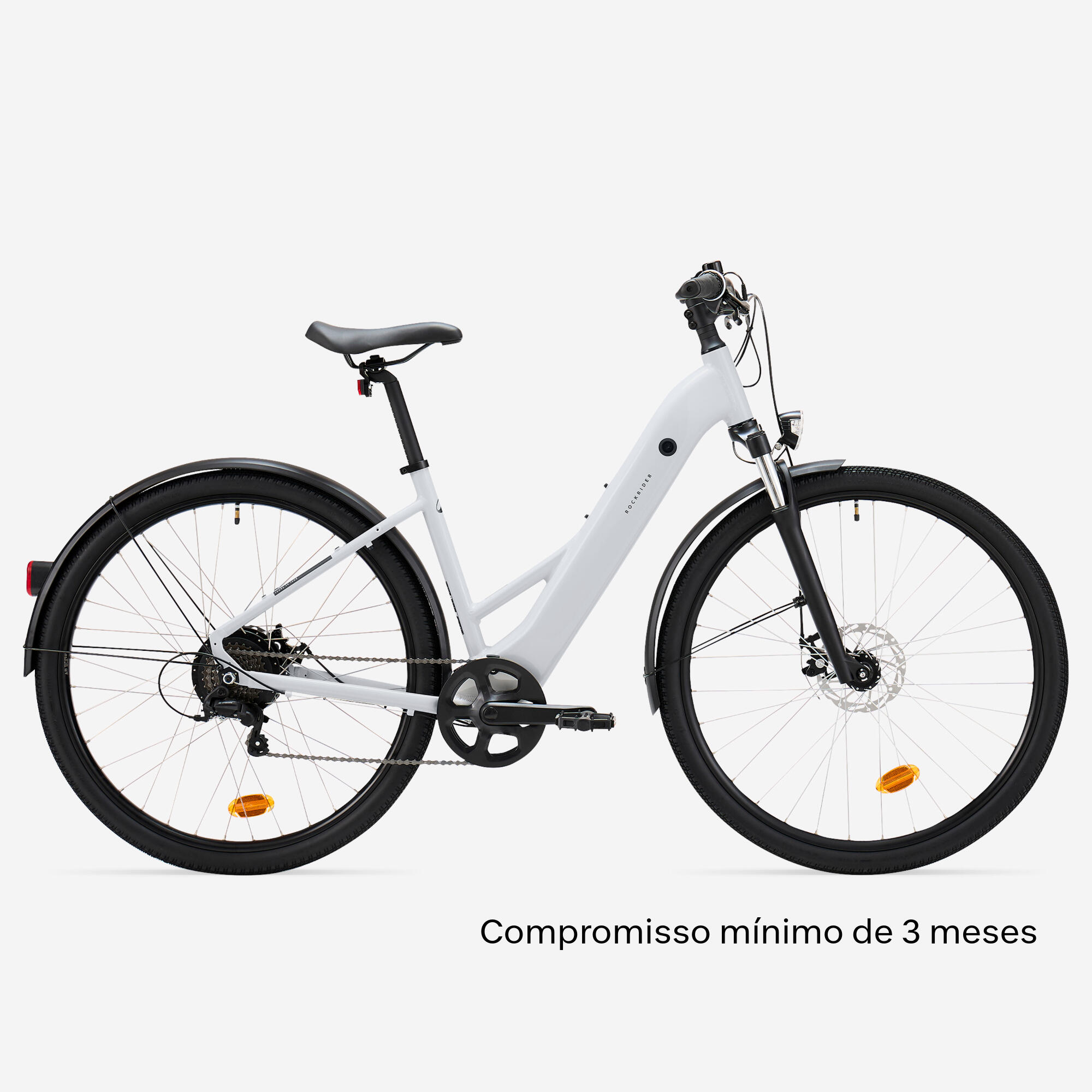 Vélo tout chemin électrique cadre bas, e-actv 100 gris perle 16/29