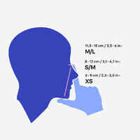 Adult Easybreath snorkelling surface mask - grey. no bag
