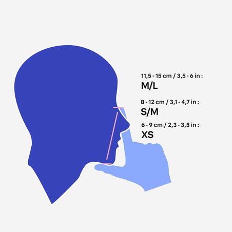 Маска Easybreath для снорклінгу для дорослих помаранчева без сумки