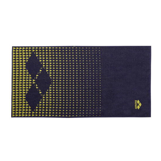 Telo mare jacquard Arena cotone nero giallo 180x90 cm