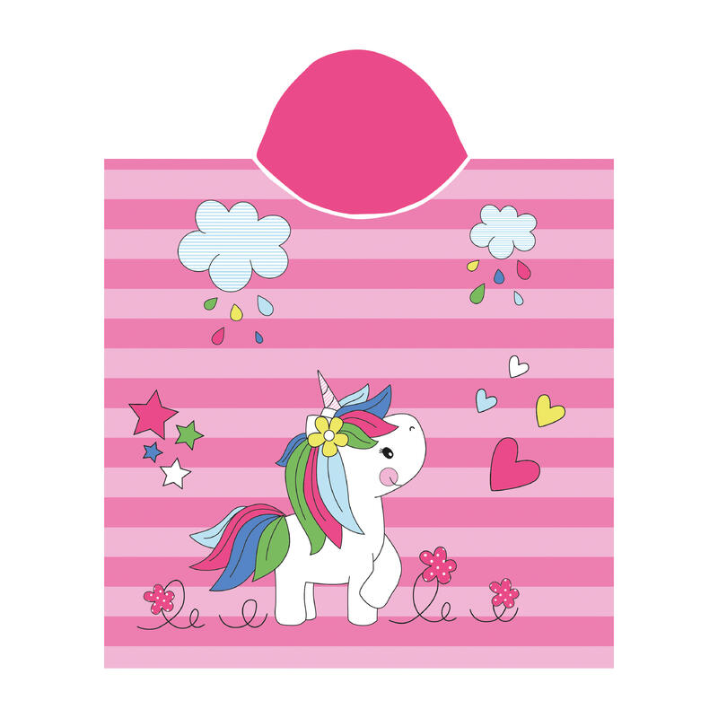 PONCHO DE BAIE UNICORN COPII