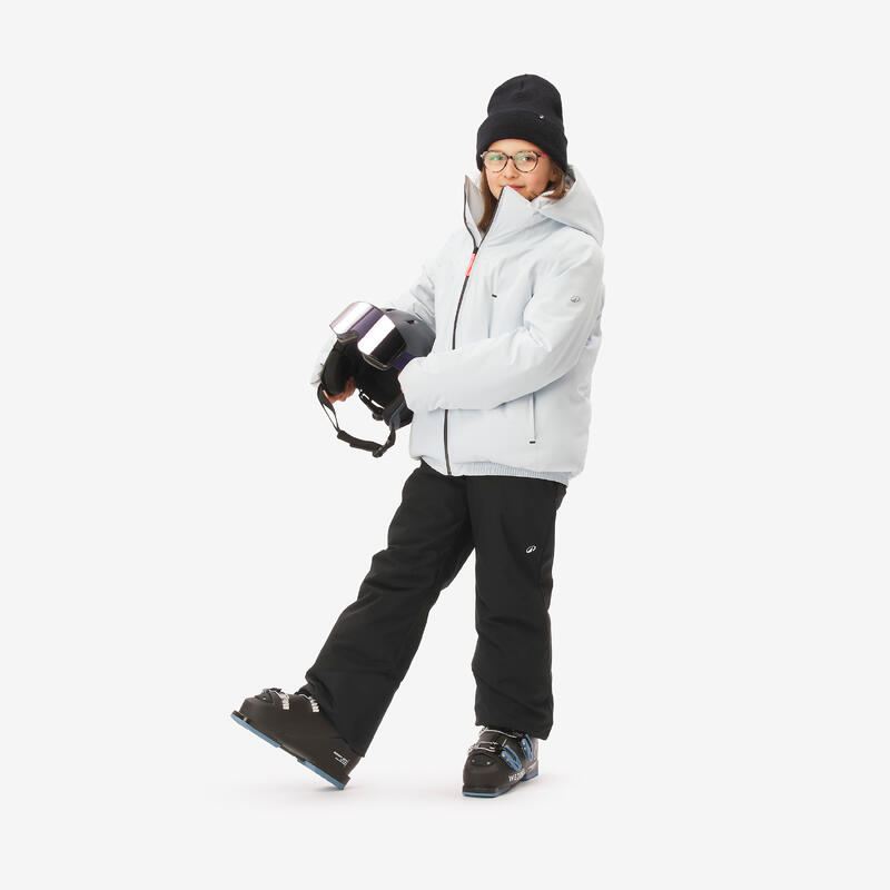 Çocuk Şişme Kayak Montu - 6/14 Yaş - Açık Mavi - 500 Warm