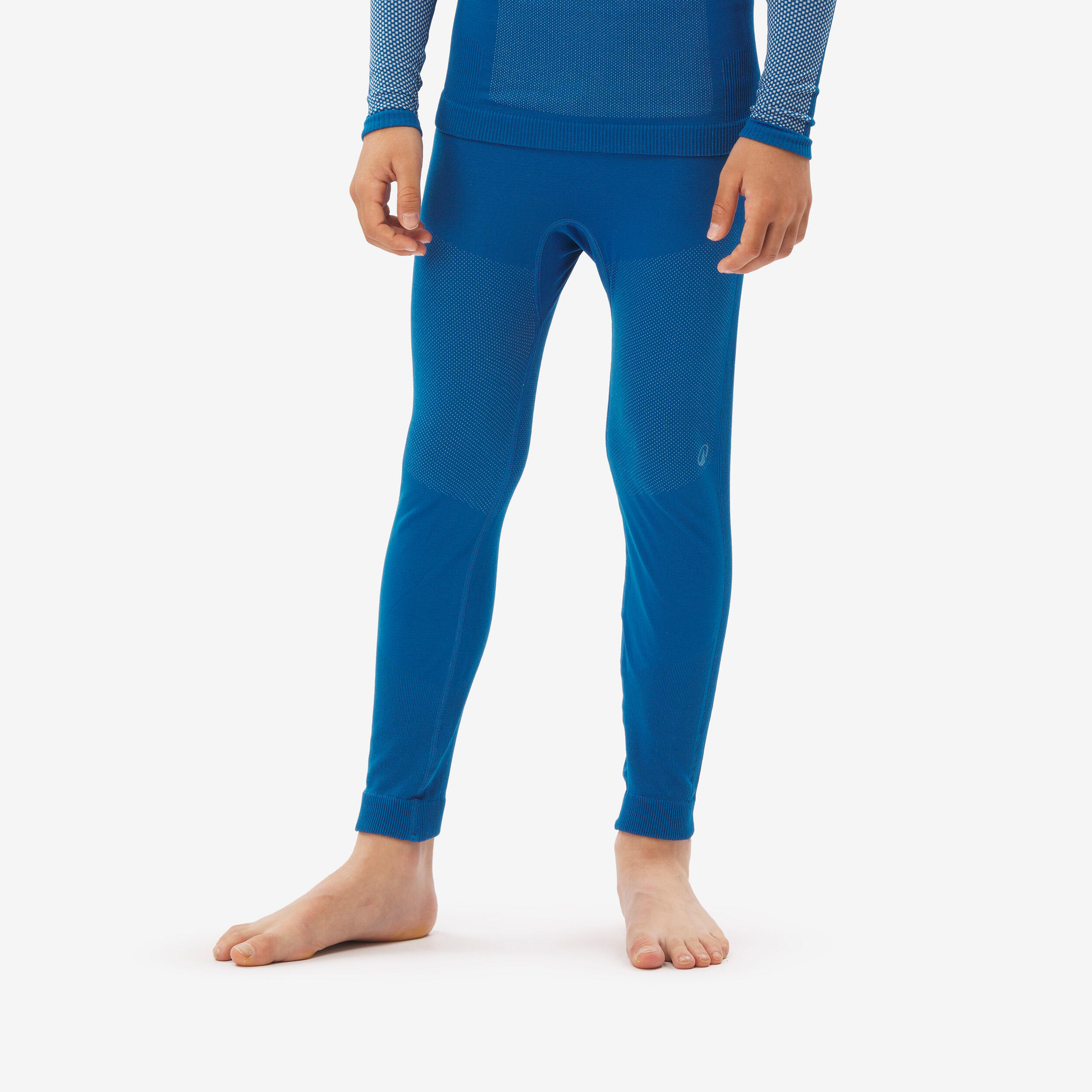 QUECHUA Kids’ seamless thermal tights BL BOT 900 - 5 - 15 years - Blue