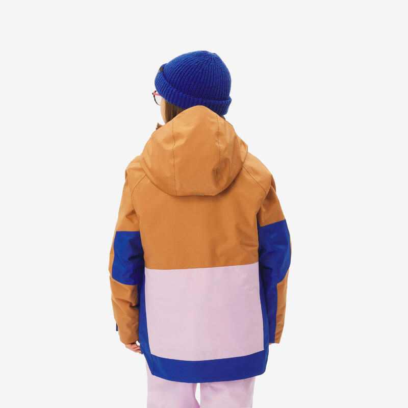 Geacă snowboard ziprotec SNB500 Tricolor Copii 6-10 ani