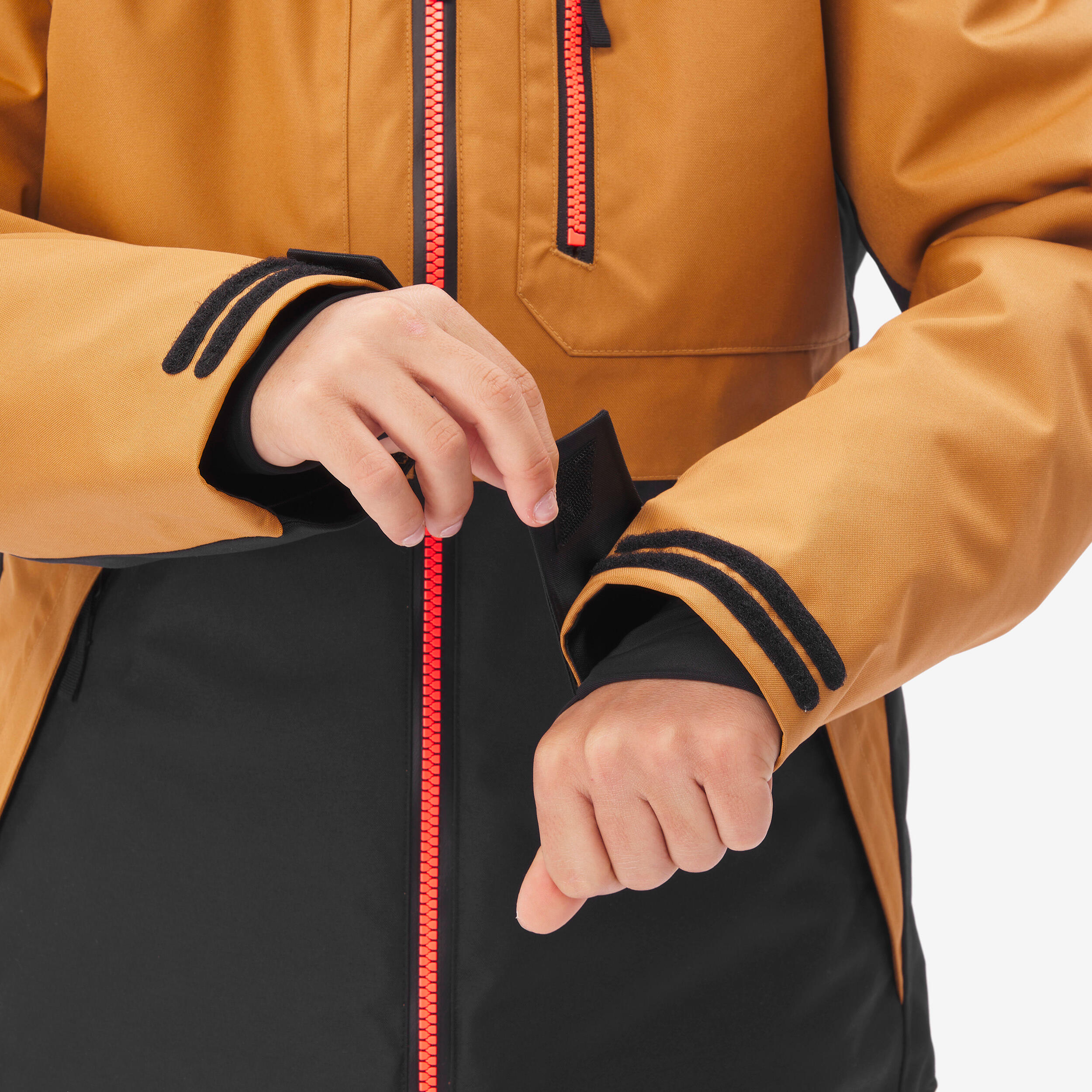 Snowboardjacke Ziprotec Kinder 6-10 Jahre, SNB500 camel 9/16