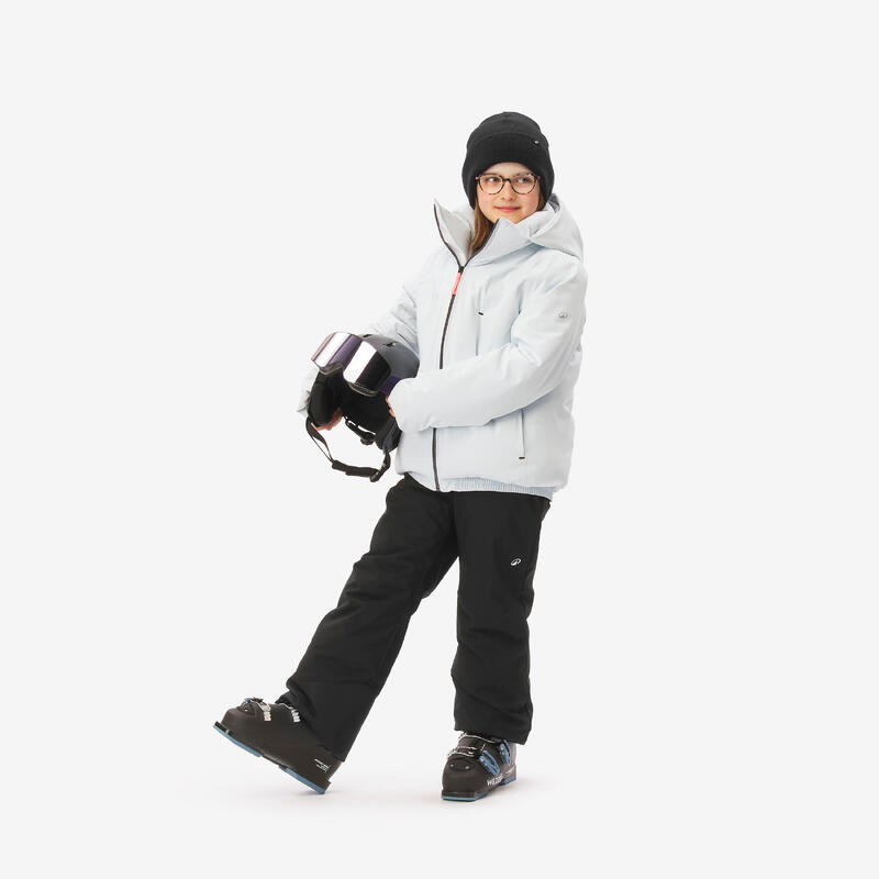 Çocuk Şişme Kayak Montu - 6/14 Yaş - Açık Mavi - 500 Warm