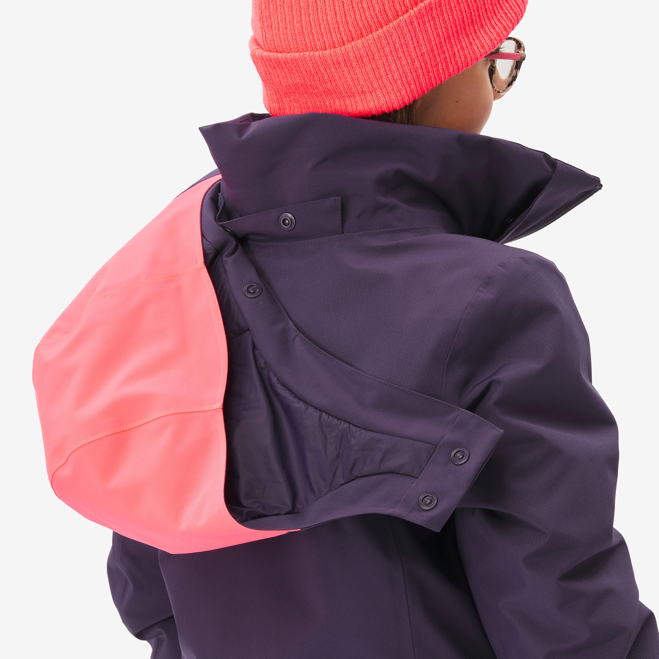 Girls' warm, waterproof ski jacket 900, 8-14 years Purple WEDZE
