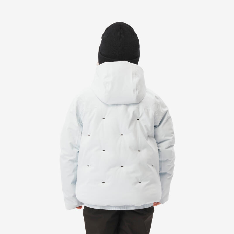 Çocuk Şişme Kayak Montu - 6/14 Yaş - Açık Mavi - 500 Warm