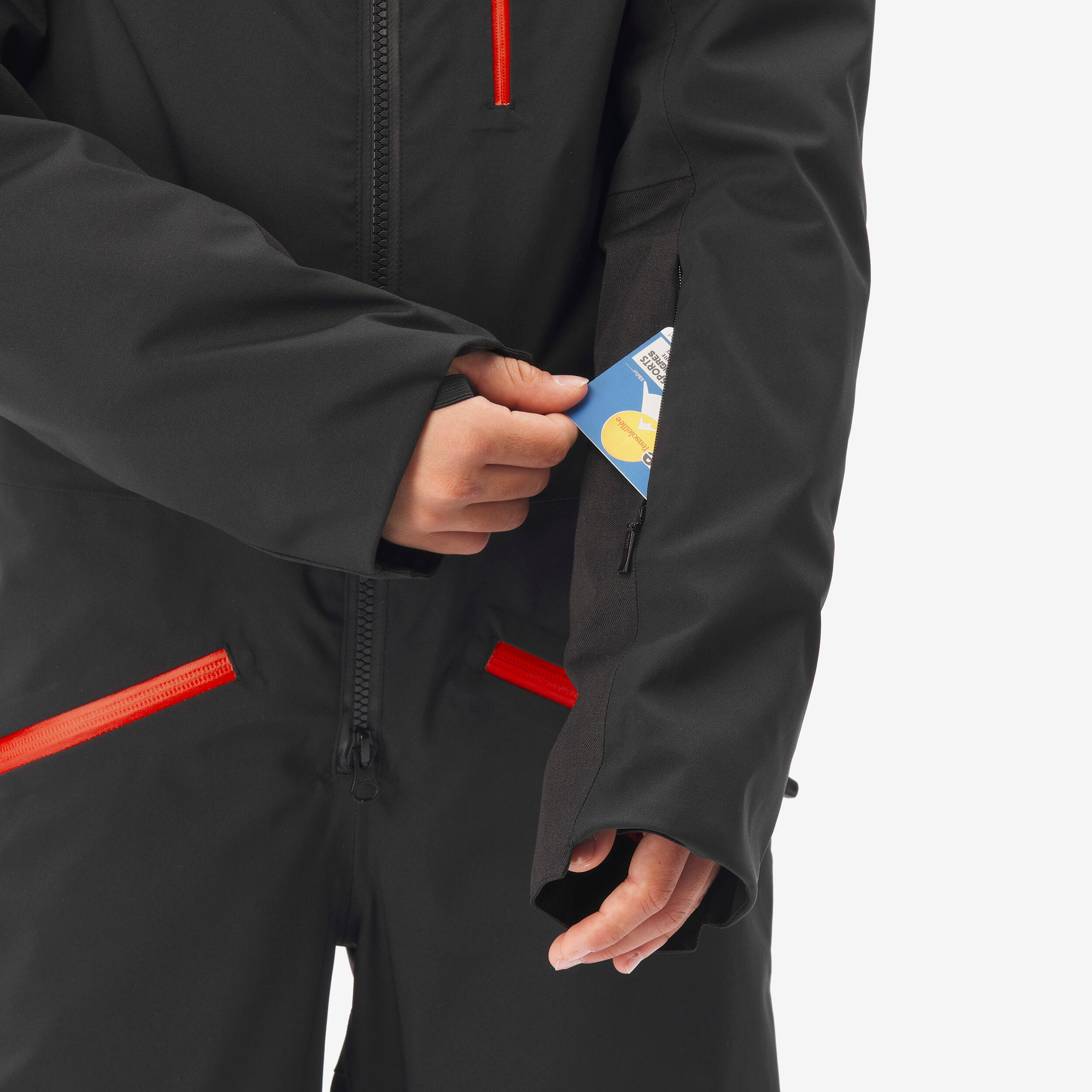 Combinaison de ski chaude et imperméable enfant 8-16 ans, 900 noir 8/11