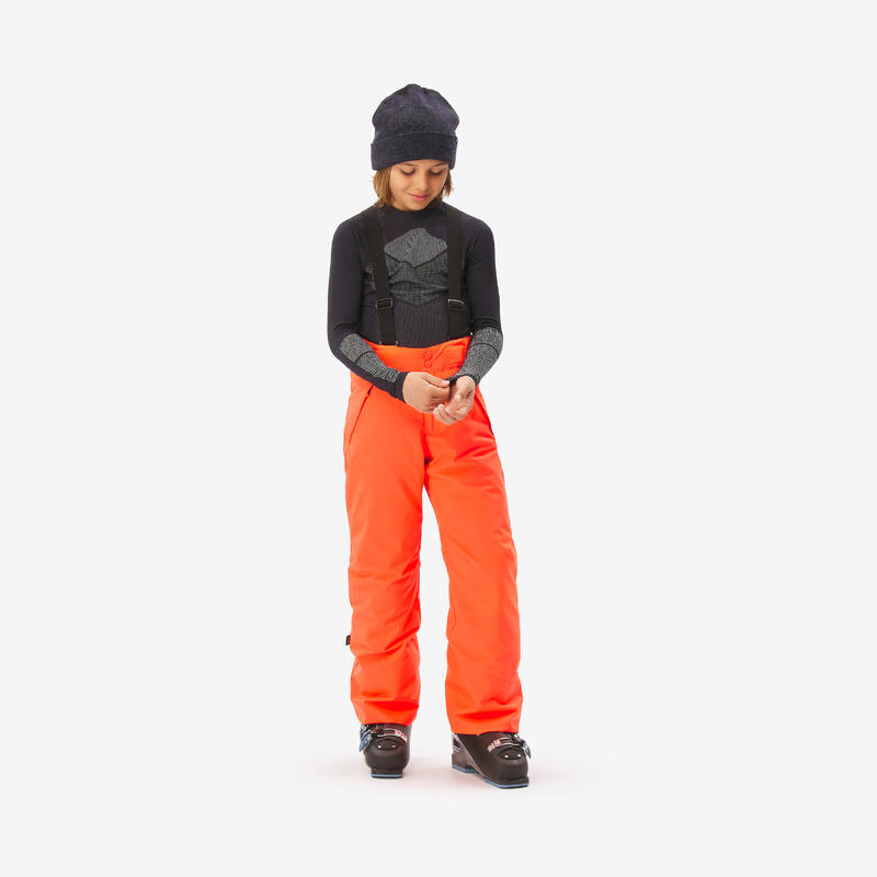 Pantalon de ski chaud et imperméable enfant 6-14 ans, 500 PNF noir
