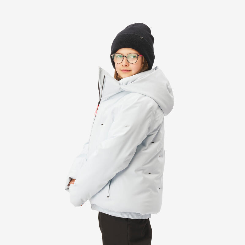 Çocuk Şişme Kayak Montu - 6/14 Yaş - Açık Mavi - 500 Warm