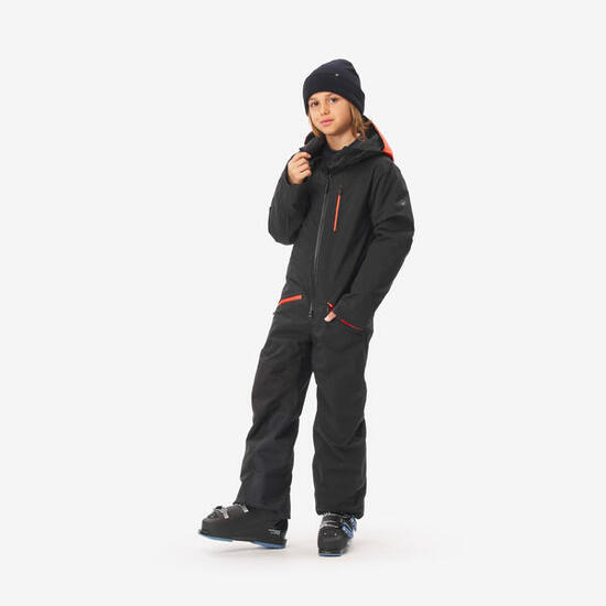 Combinaison de ski chaude et imperméable enfant 8-16 ans, 900 noir