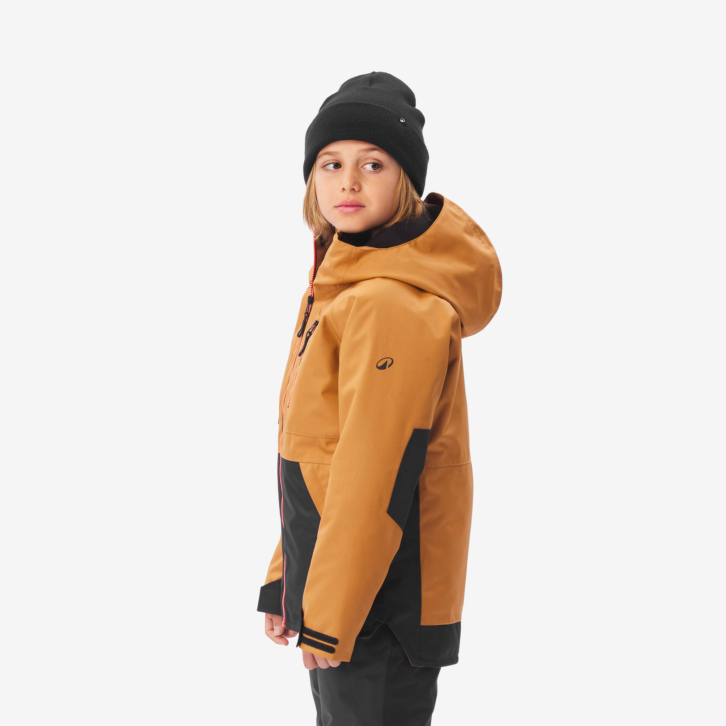 Snowboardjacke Ziprotec Kinder 6-10 Jahre, SNB500 camel 5/16