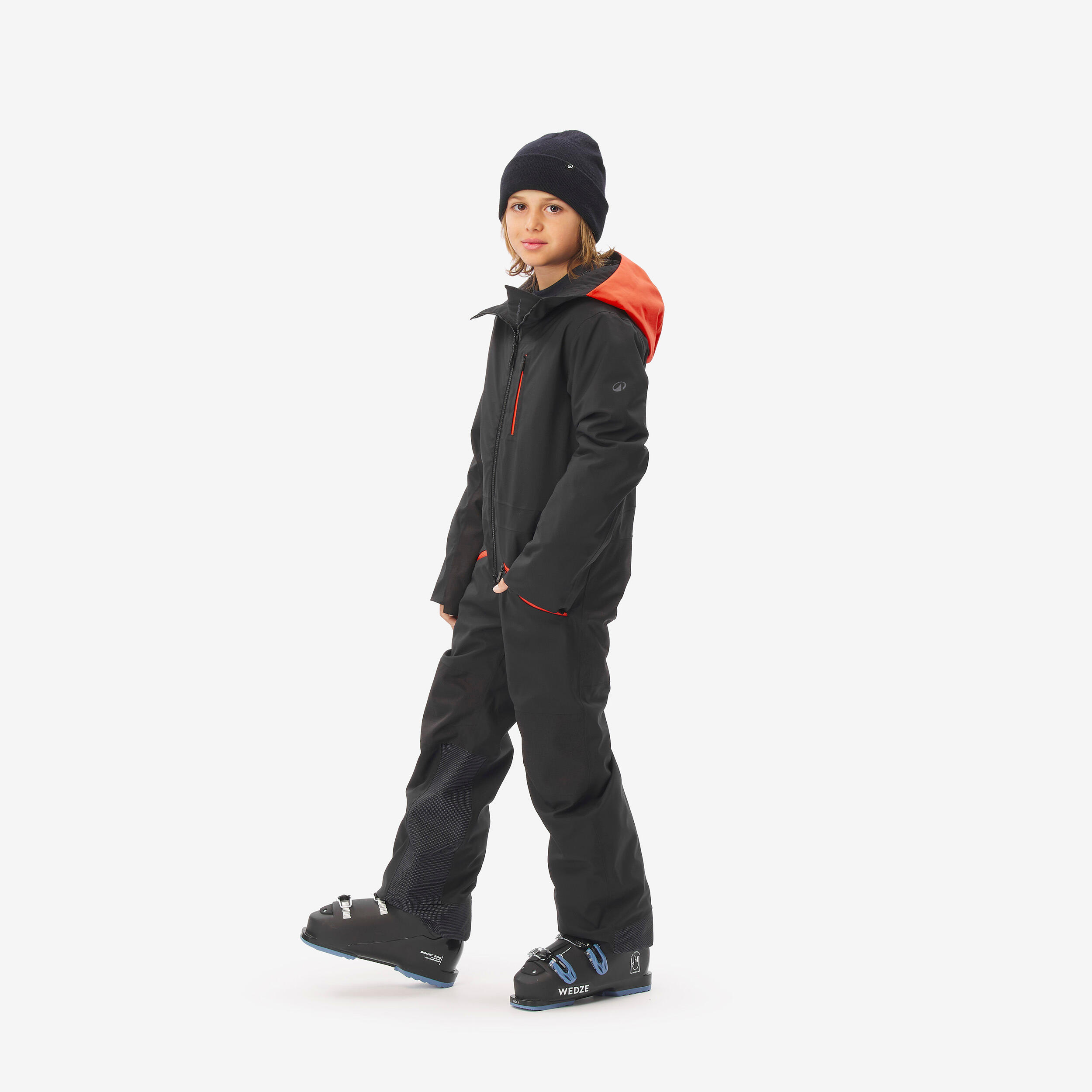 Combinaison de ski chaude et imperméable enfant 8-16 ans, 900 noir