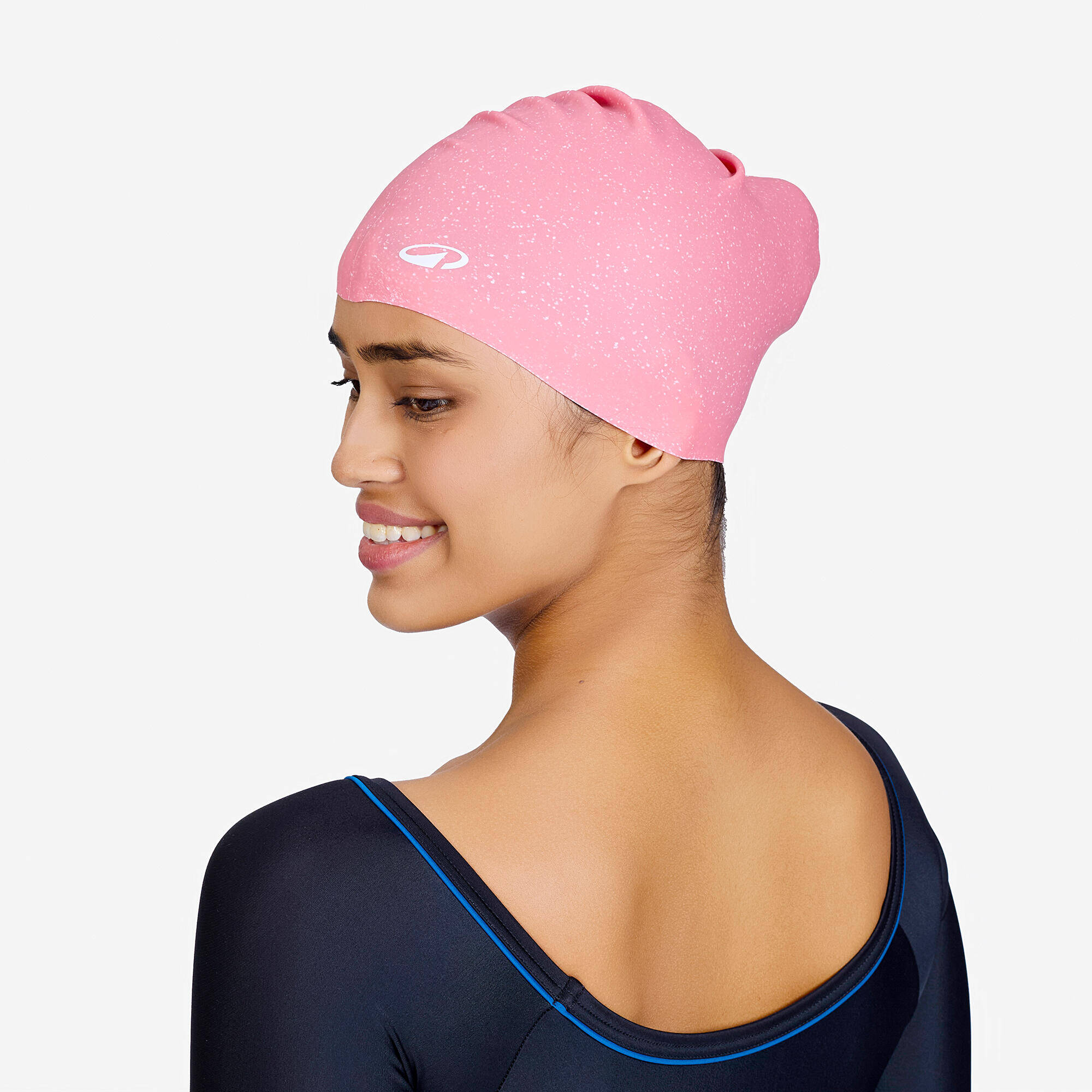Silicone Swim Cap for Kids & Adults One Size (50-64 cm) - Pink -  2