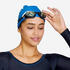 Adult Swim Cap Coated Mesh Plain Fabric 56-60 Cm Lightweight & Flexible Blue