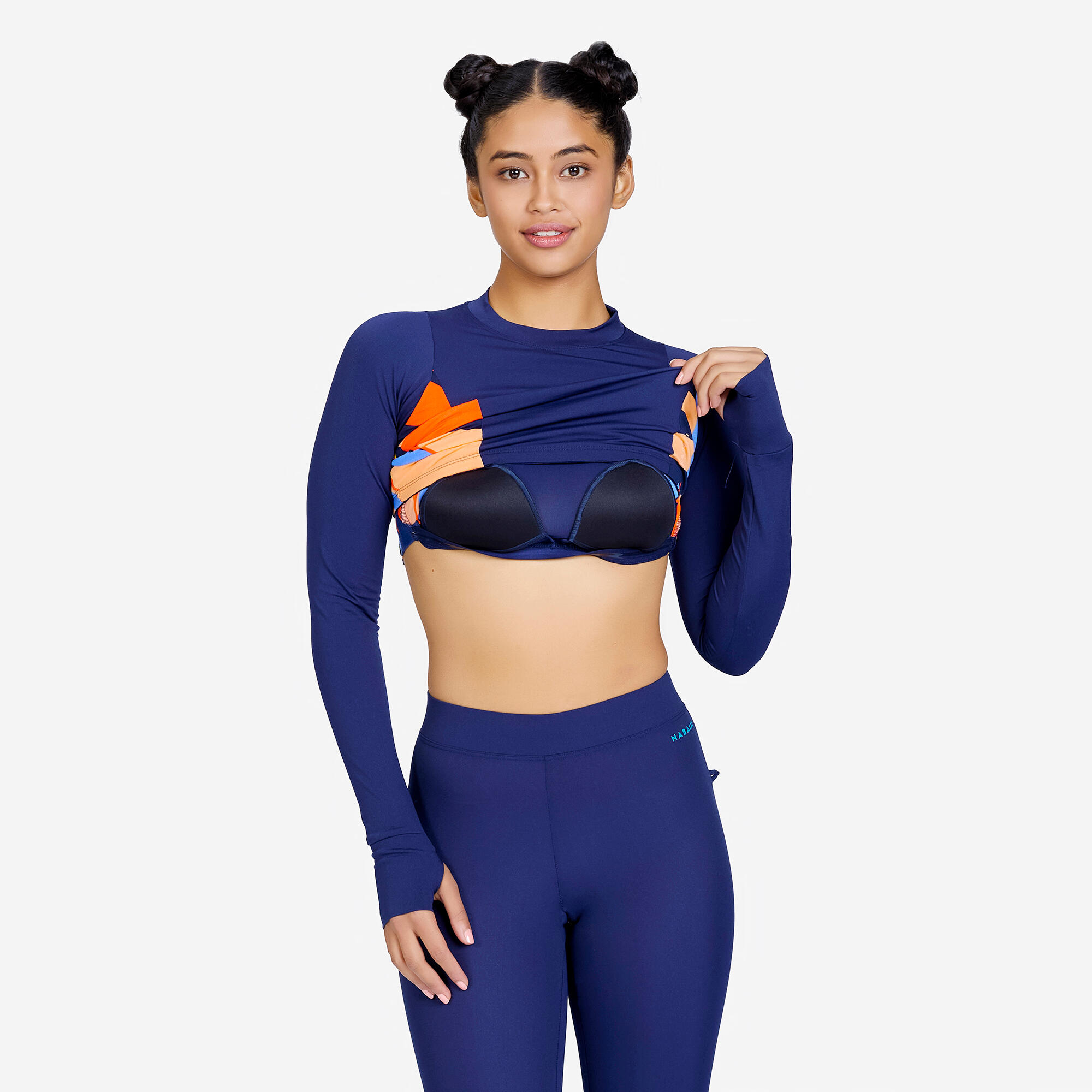 Women’s swimming top Una Pyva navy 13/19