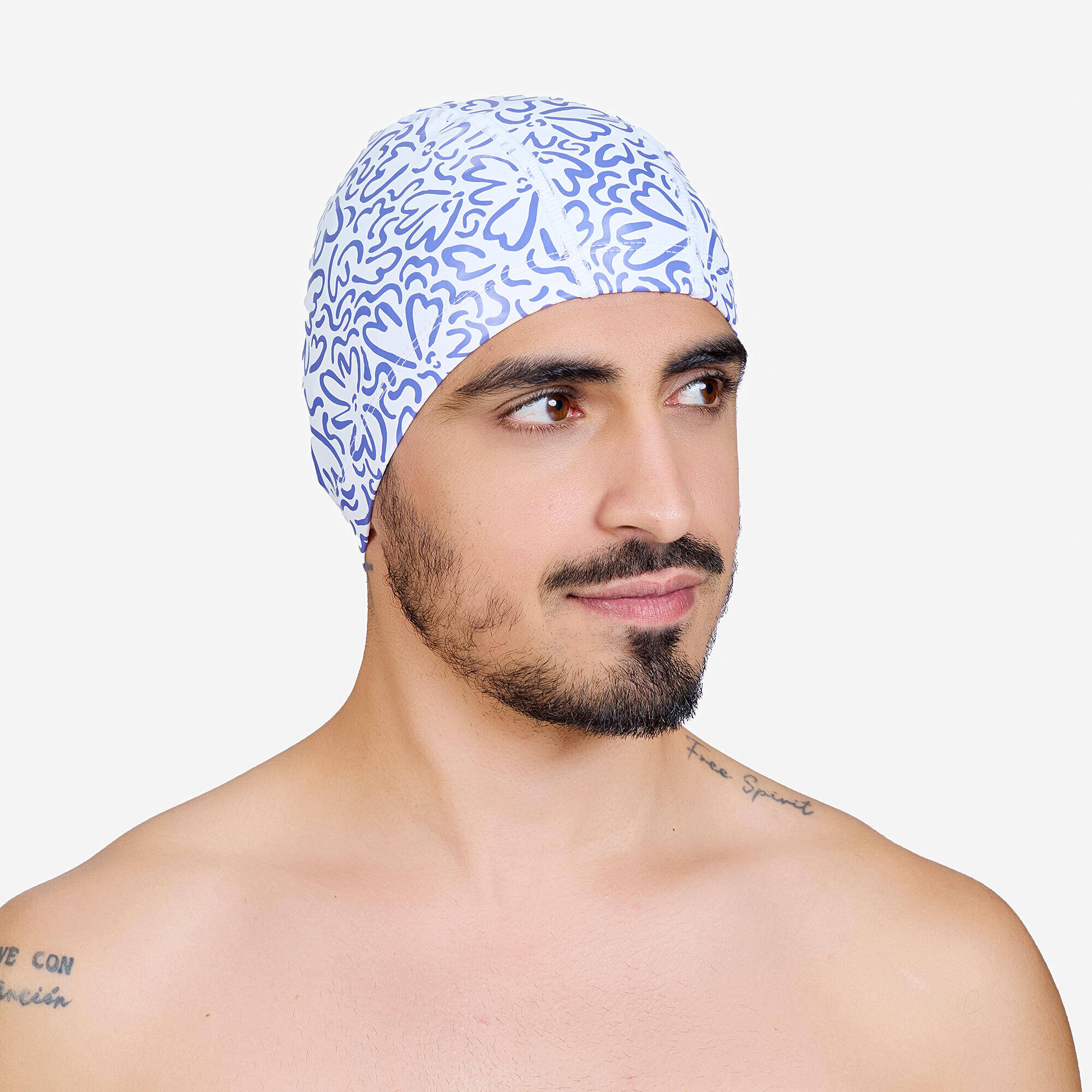 Silicon Mesh Swim Cap for Adults (56-60 cm) Tria - White -  5