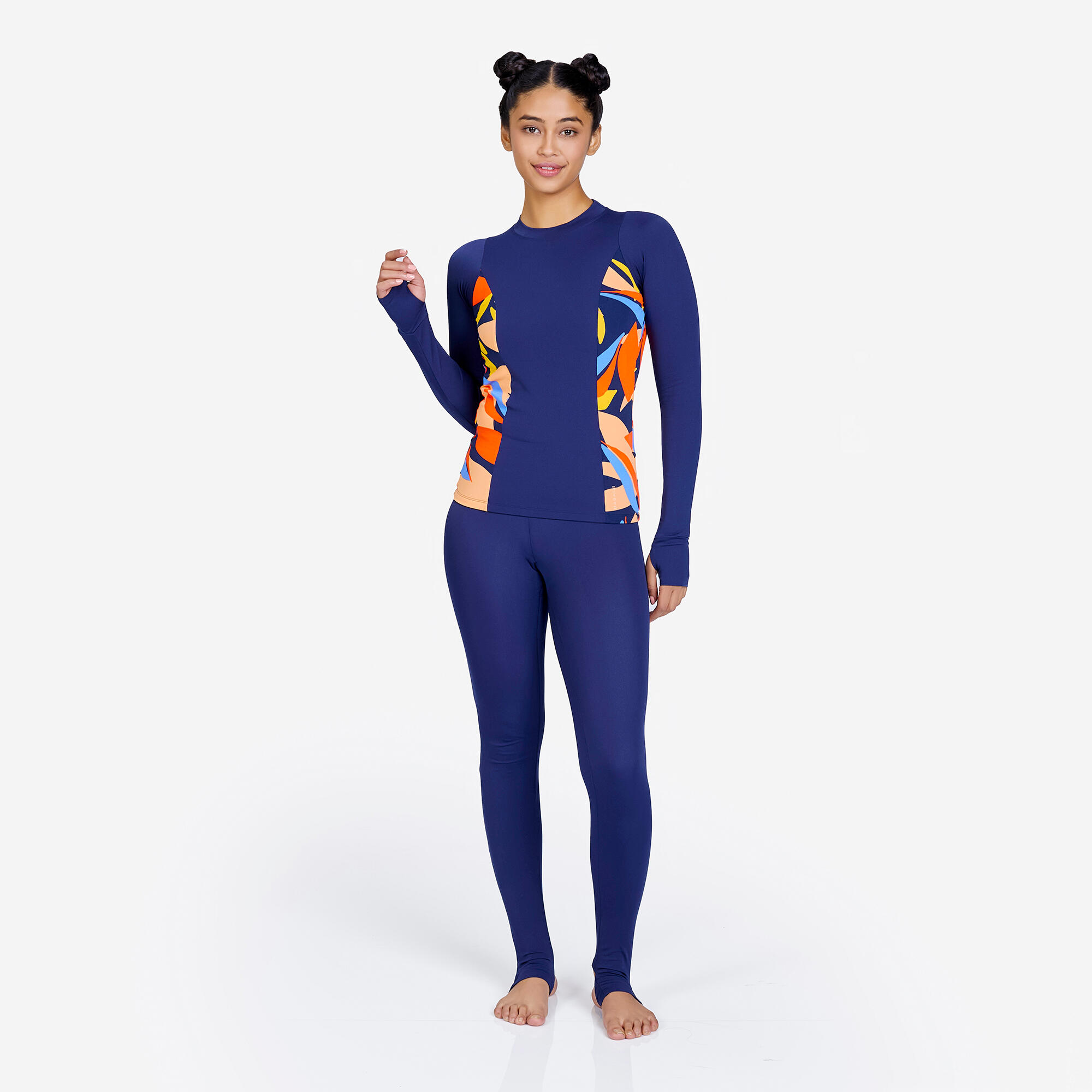 Women’s swimming top Una Pyva navy 3/19