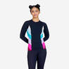 Women Swimming Top Una Rainbow Quick-Dry & Stretchable Black