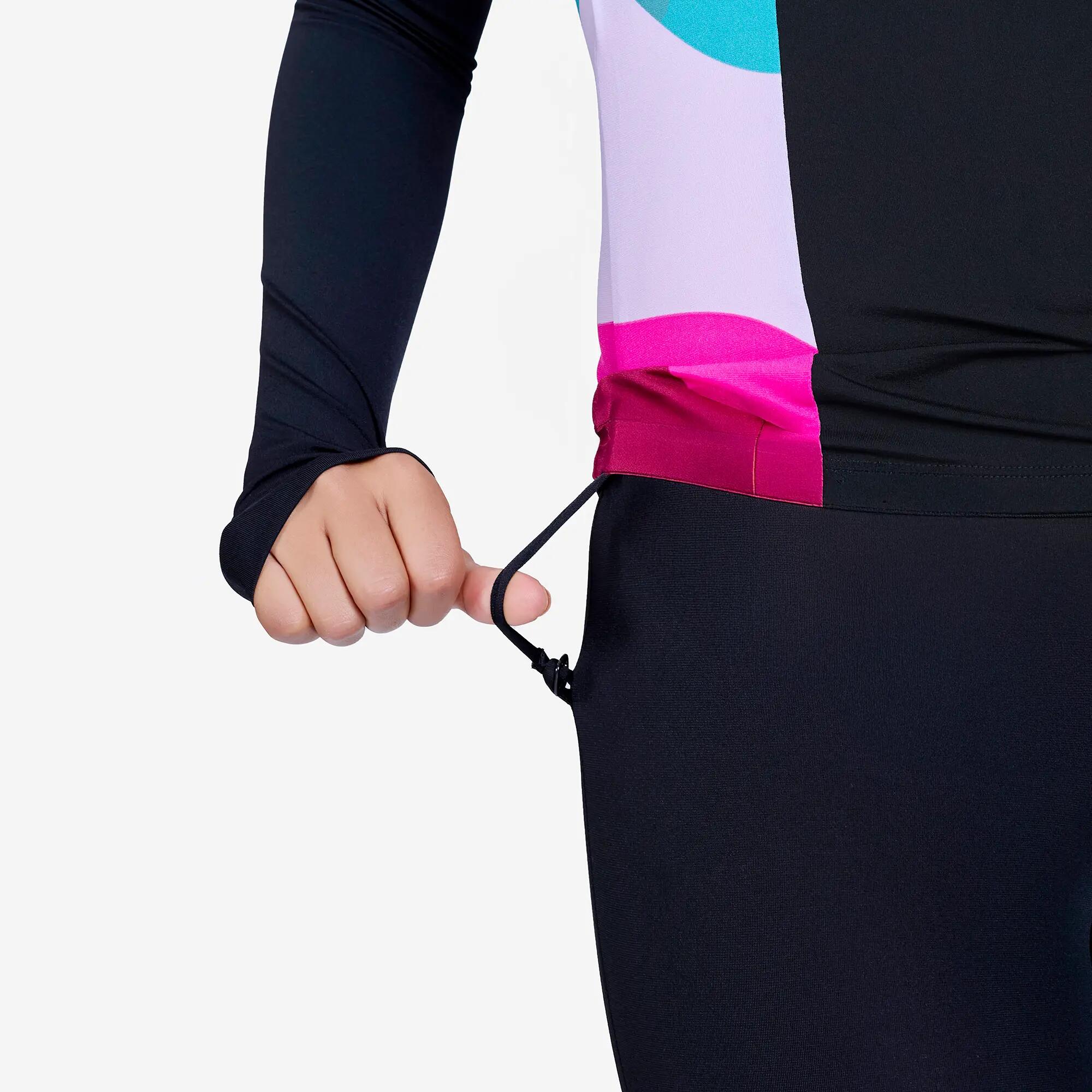 Women's swimming top Una Rainbow black 3/17