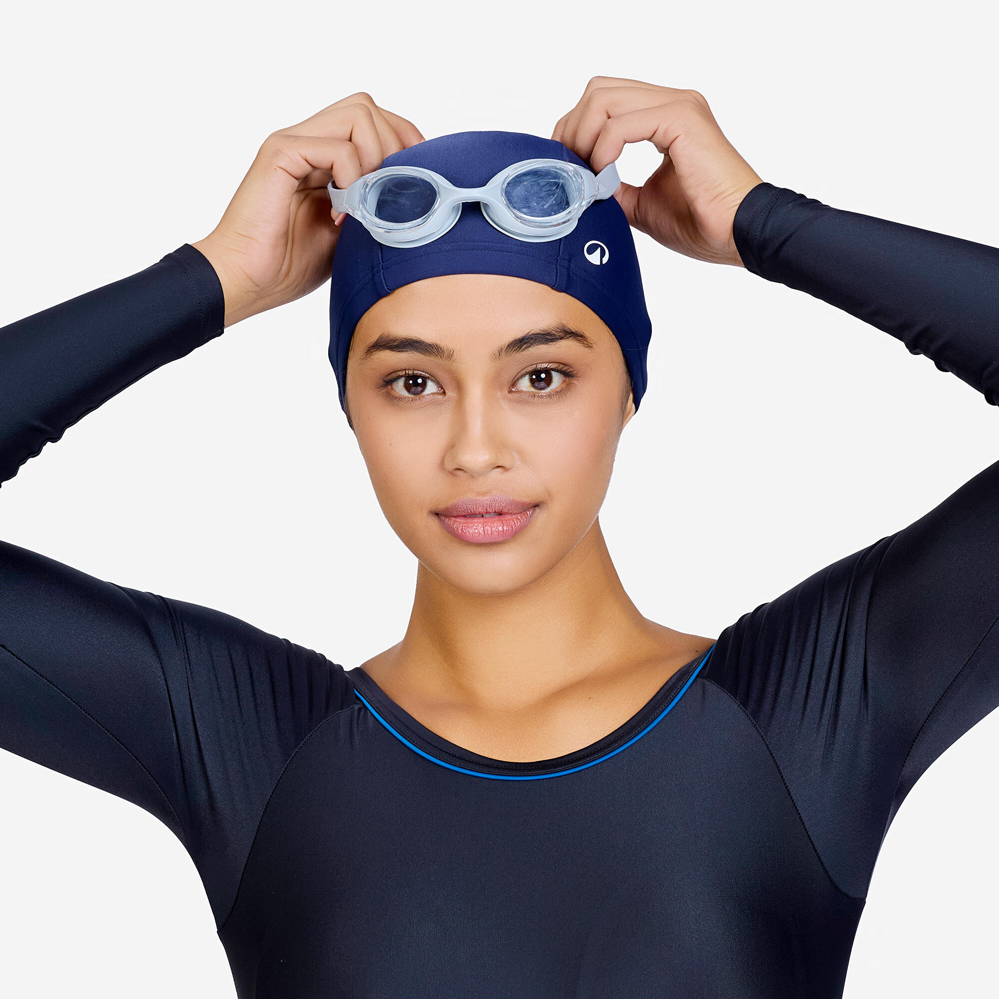 Gorro Natación adulto tela Azul Oscuro Talla L 6/6