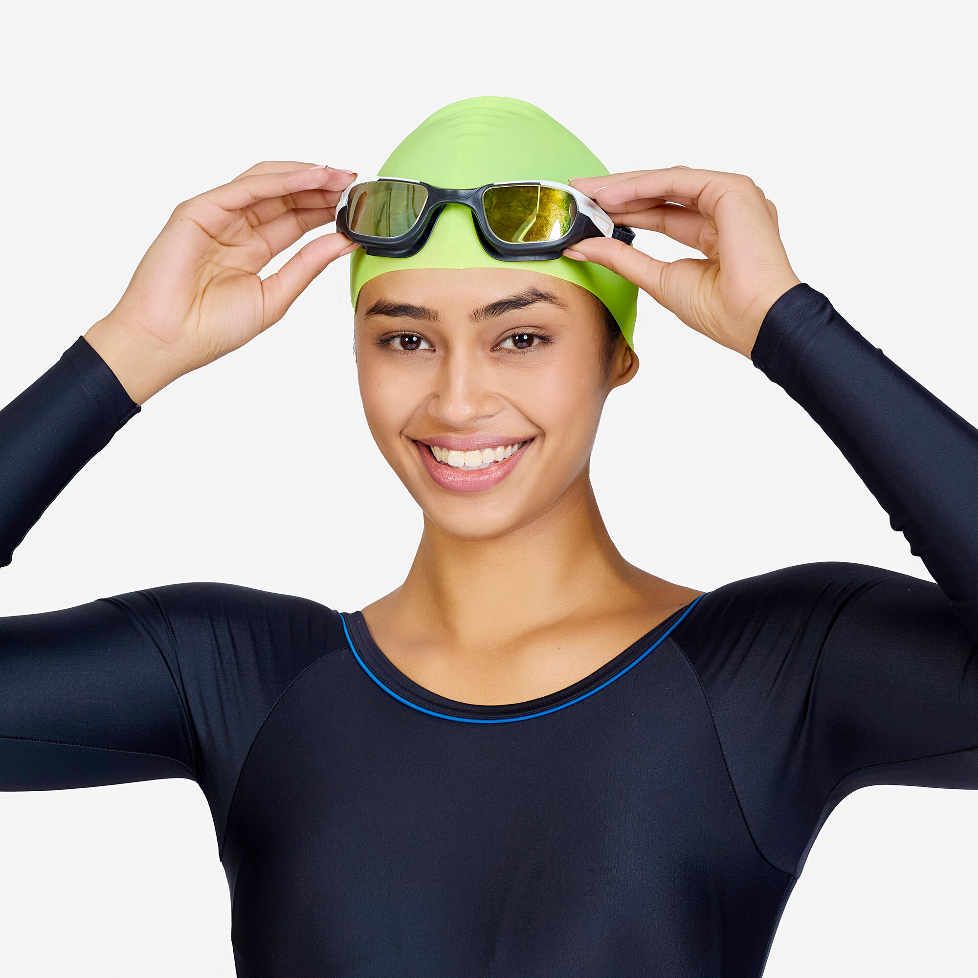 Silicone Swim Cap Lightweight & Durable Yellow