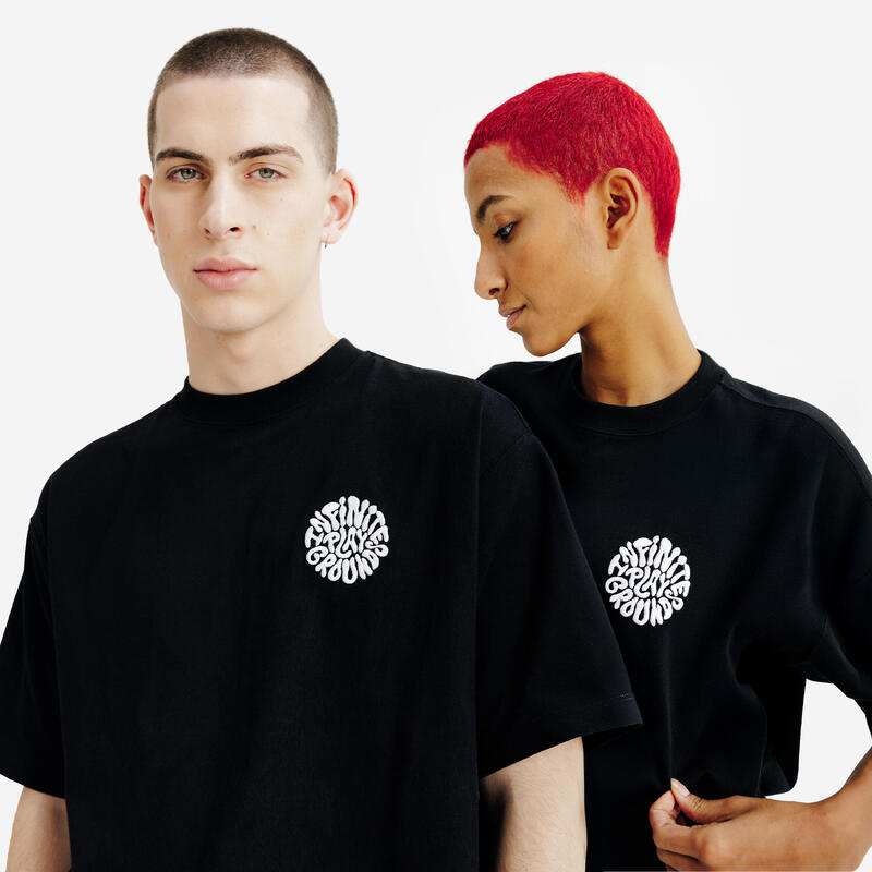 Tricou sport cu imprimeu grafic Elementals unisex Alb