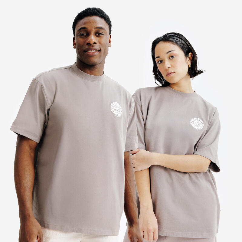 Tricou sport cu imprimeu grafic Elementals unisex Alb
