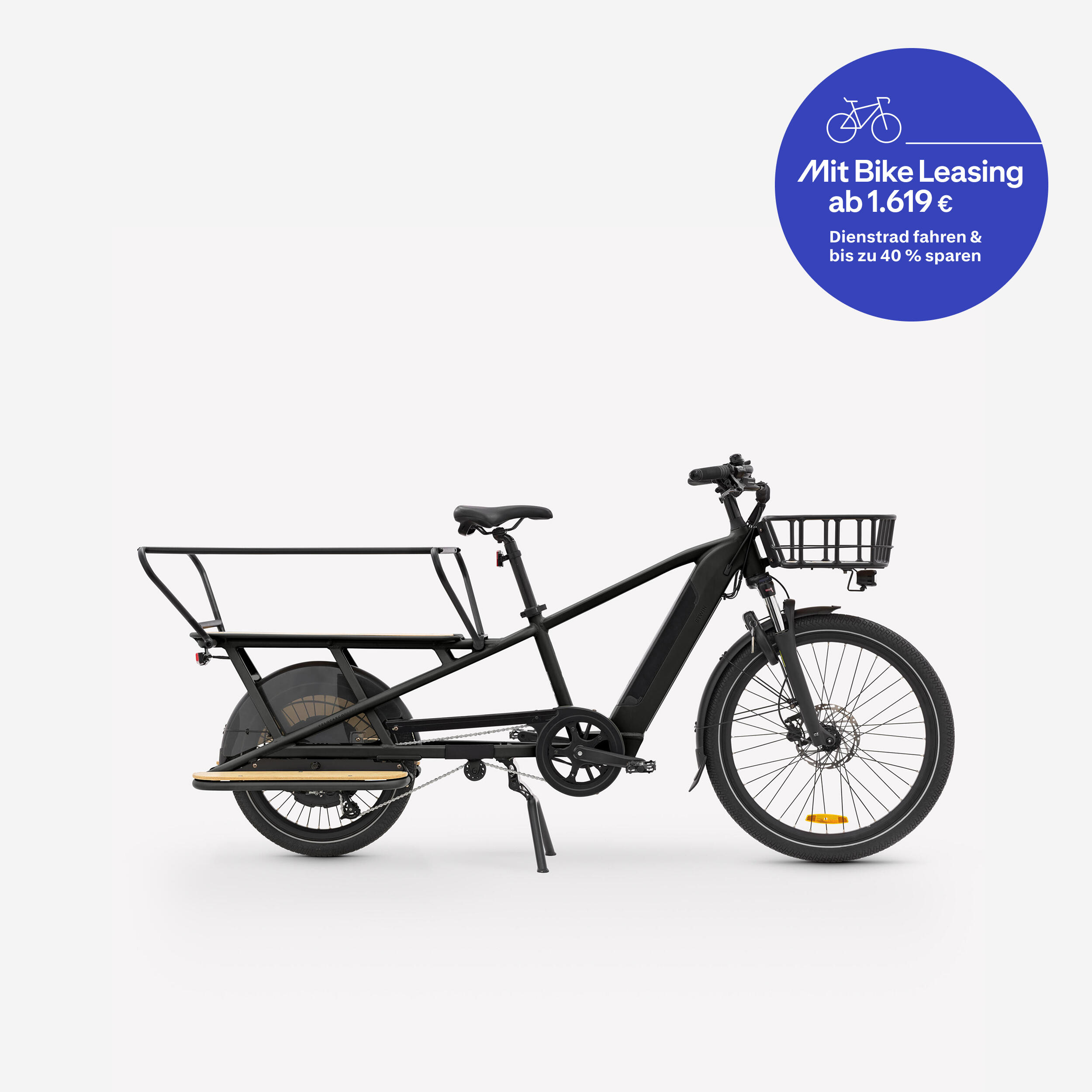 E-Lastenfahrrad Cargobike R500E Longtail schwarz  2/24