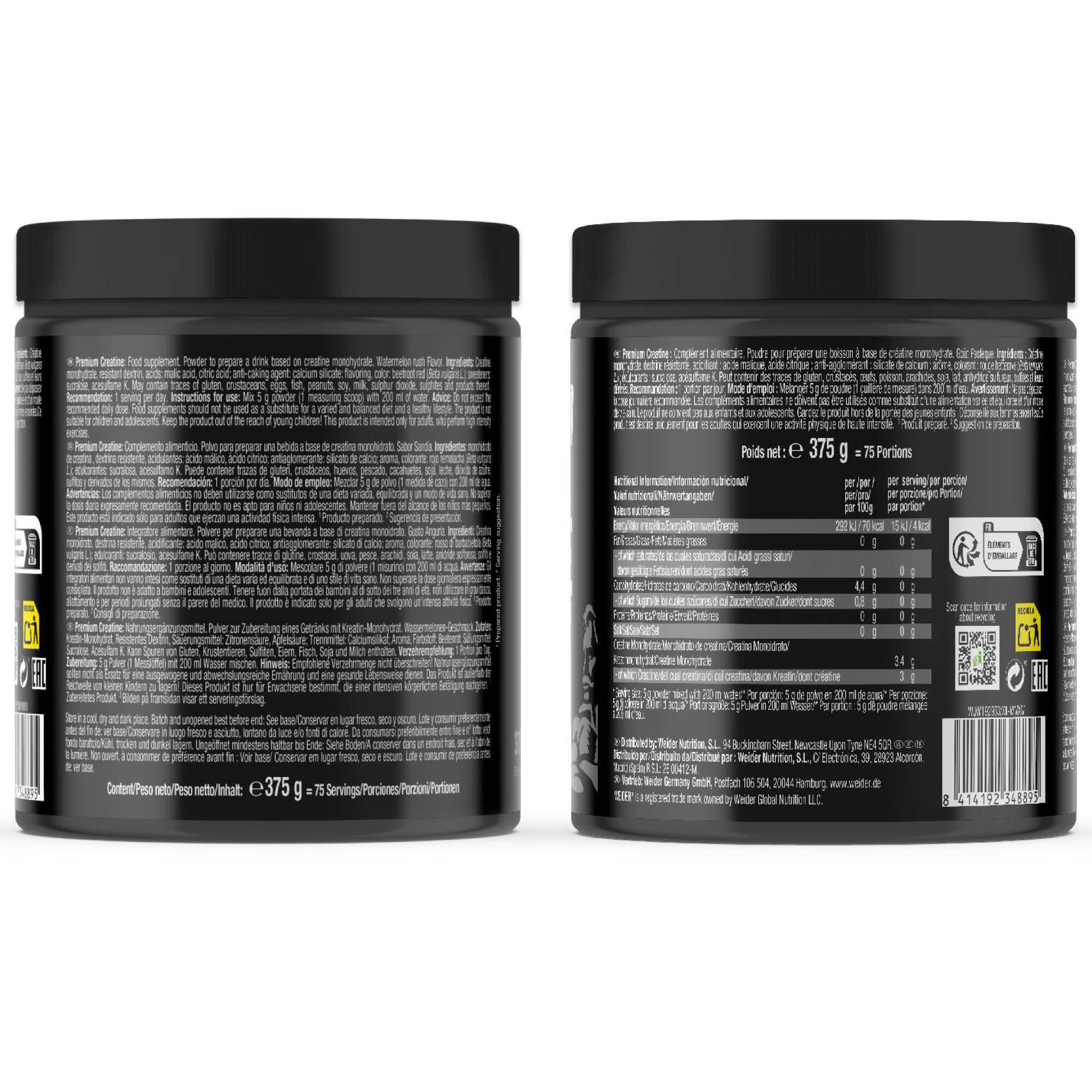Creatina monohidrato Creapure® 375g sabor sandía 2/4