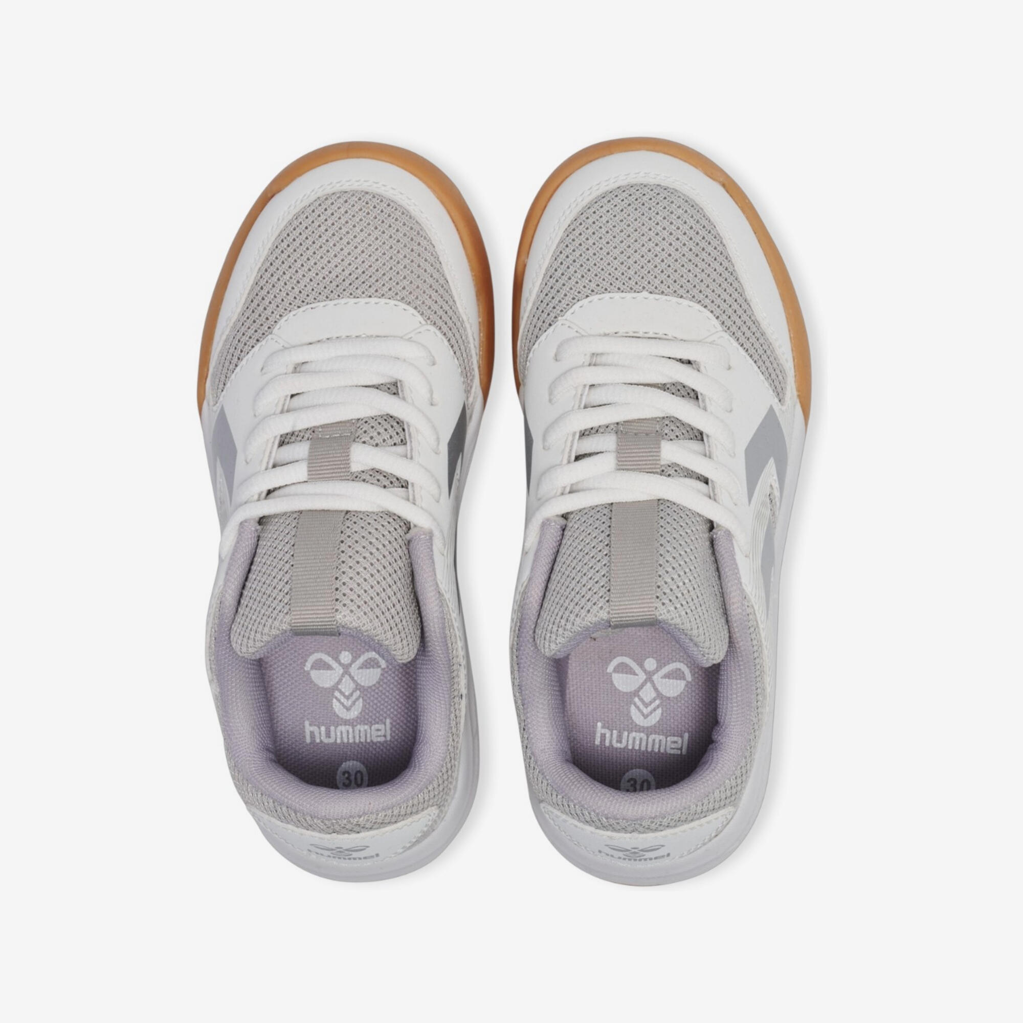 Scarpe pallamano bambino Hummel MULTIPLAY VC JR con lacci beige 3/7