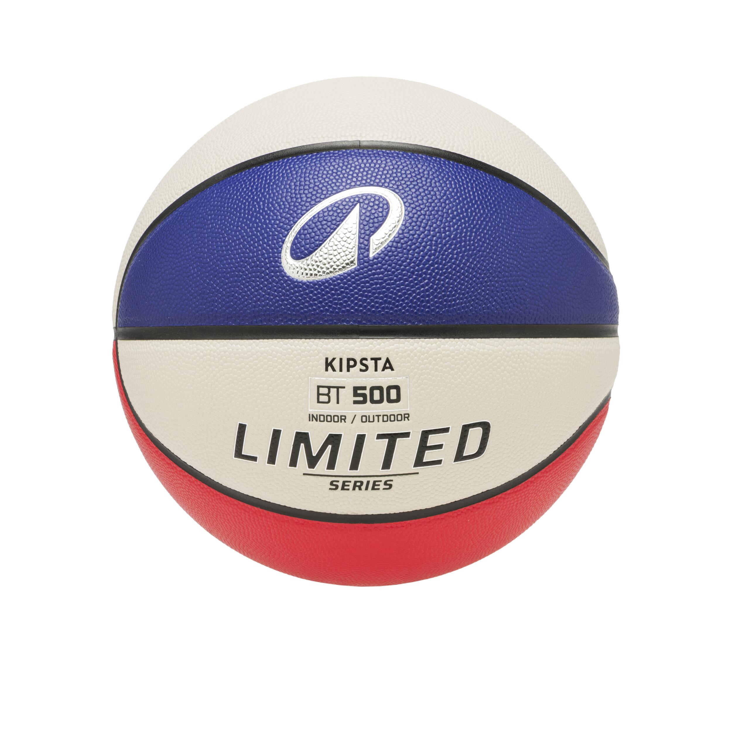 Ballon de basketball taille 7 - CONTROL MATCH BT500 bleu rouge 7/8