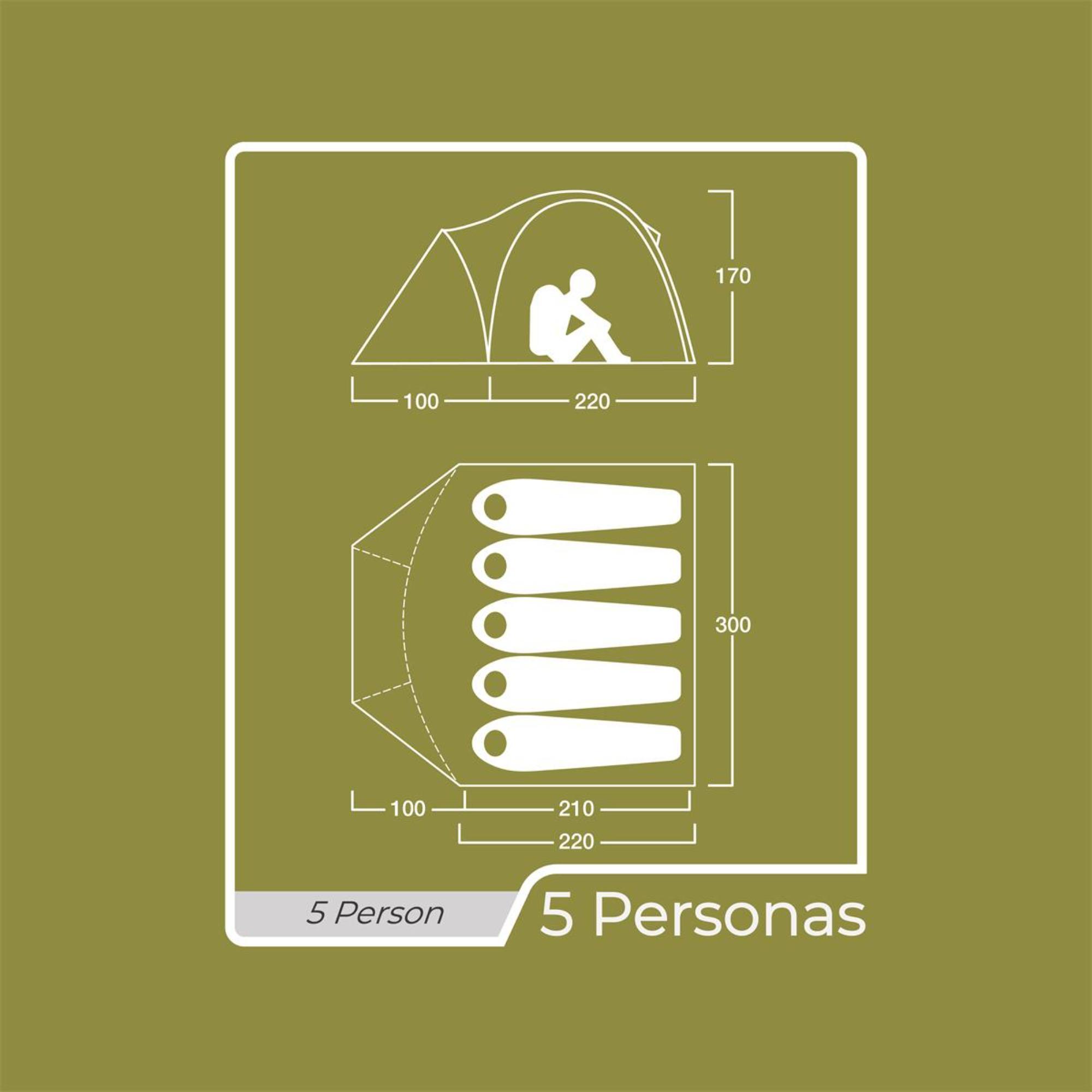 Tienda igloo para 3 estaciones con capacidad para 5 personas - CD 10/10