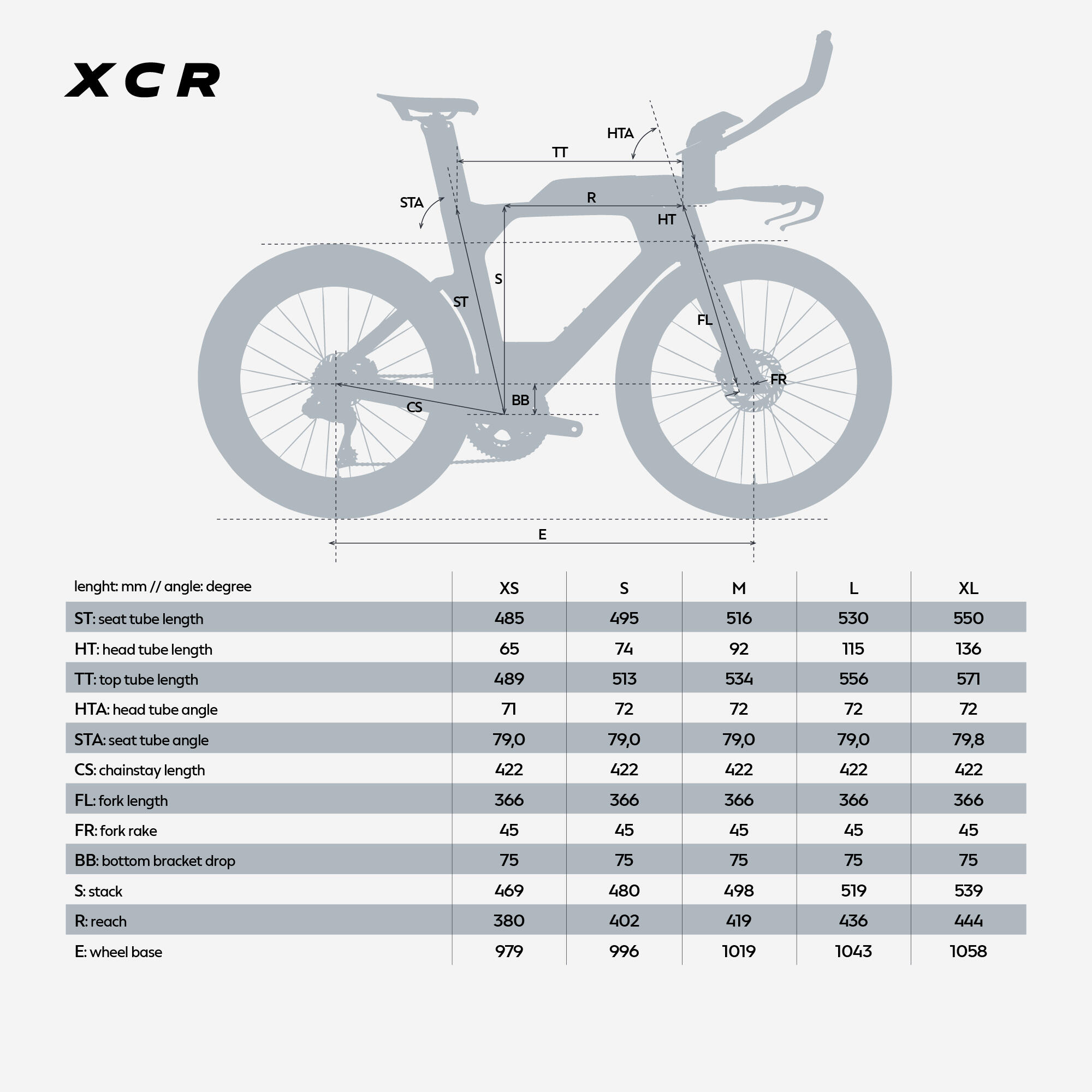 Zeitfahrrad XCR TRI Shimano Ultegra Di2 Carbon Raw 5/26