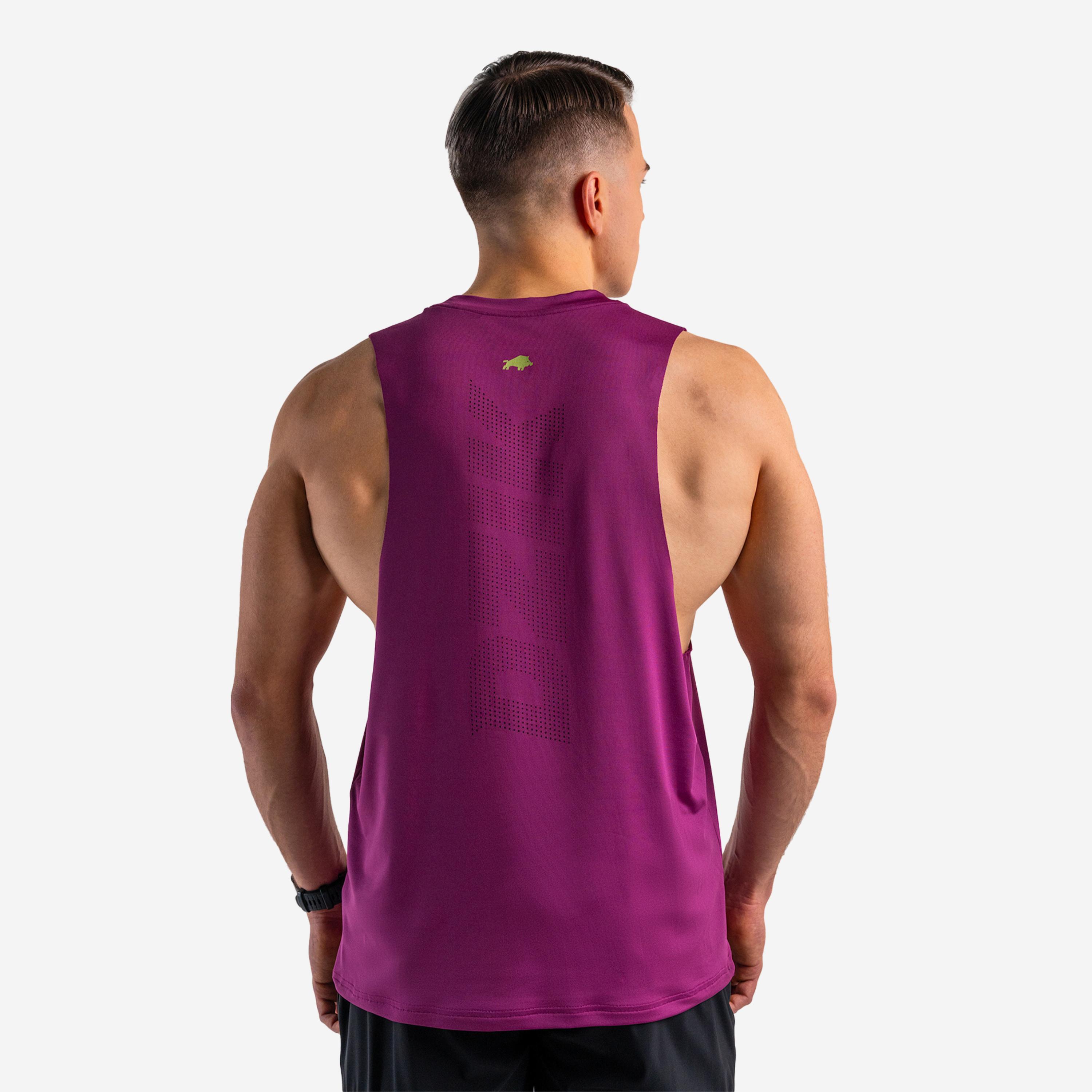Tank top treningowy DZIK® fioletowy 2/5