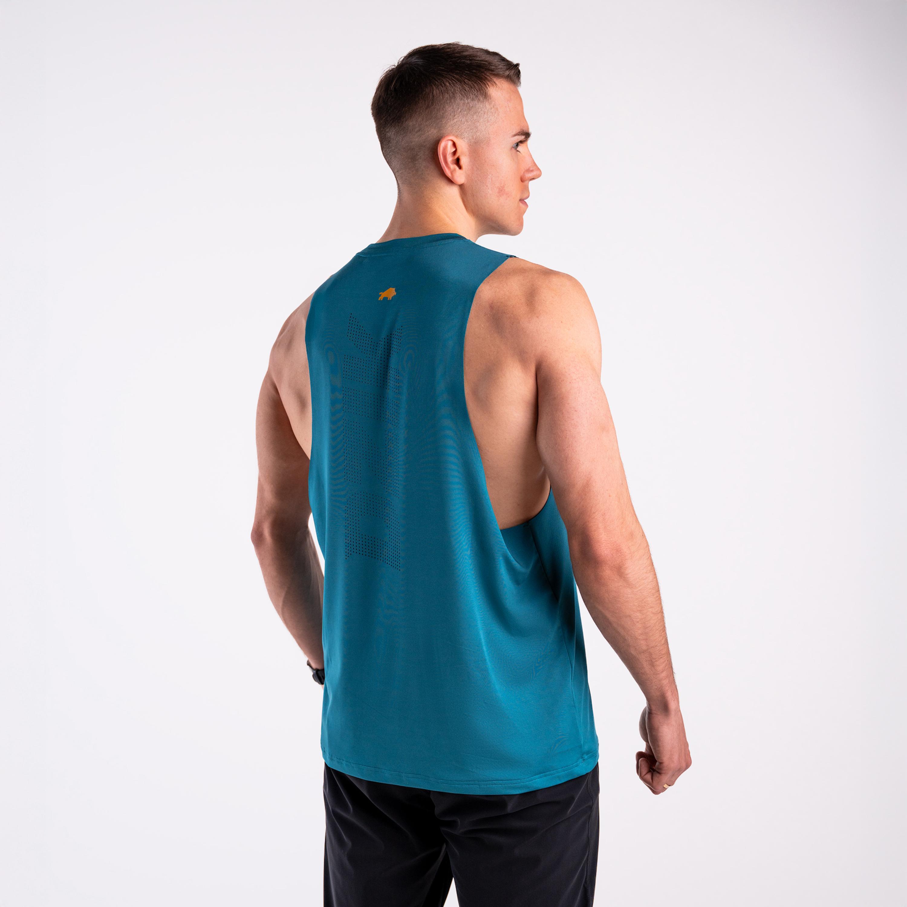 Tank top treningowy DZIK® niebieski 2/5