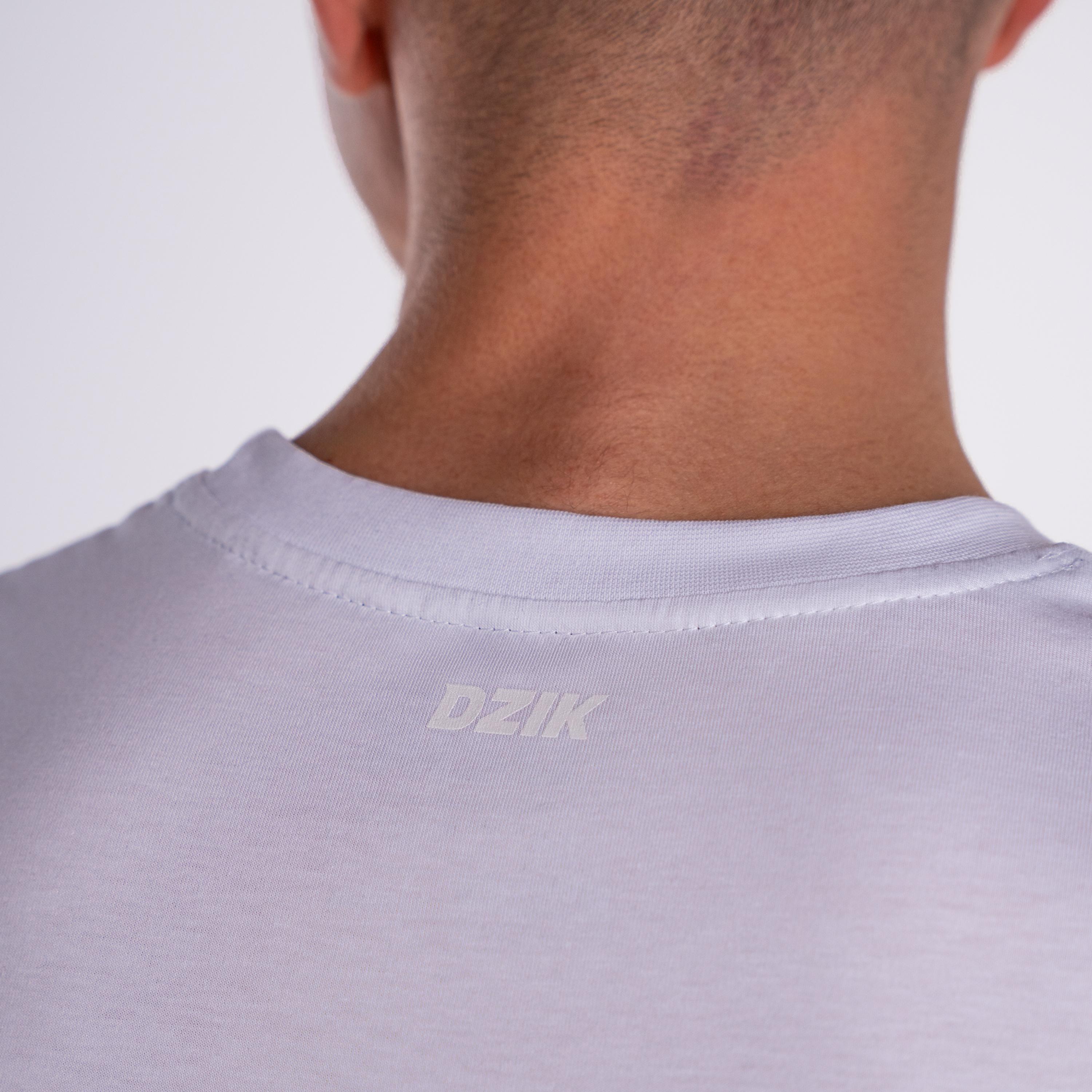Koszulka regular basic DZIK® biała 4/5