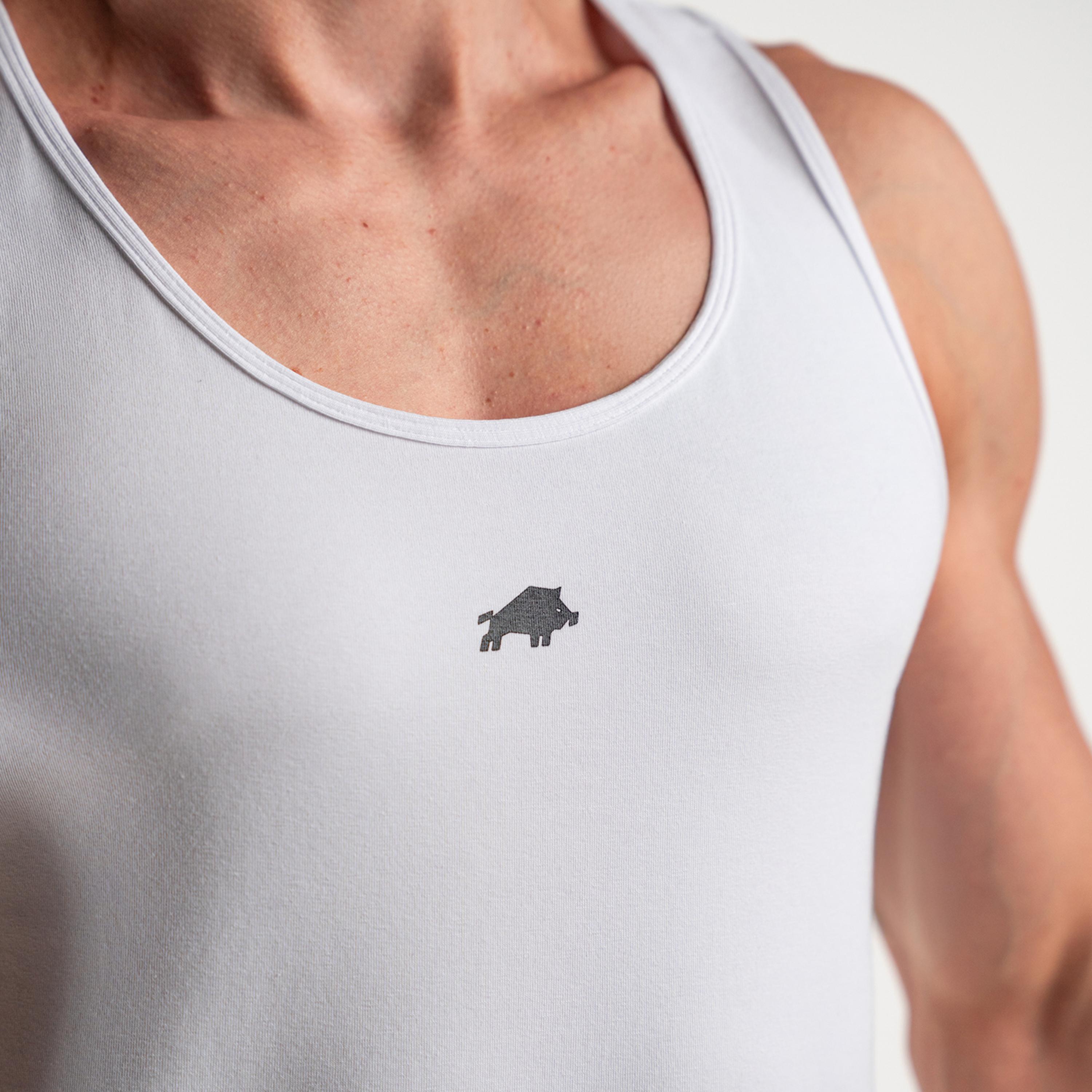 Tank top slim DZIK® biały 4/5
