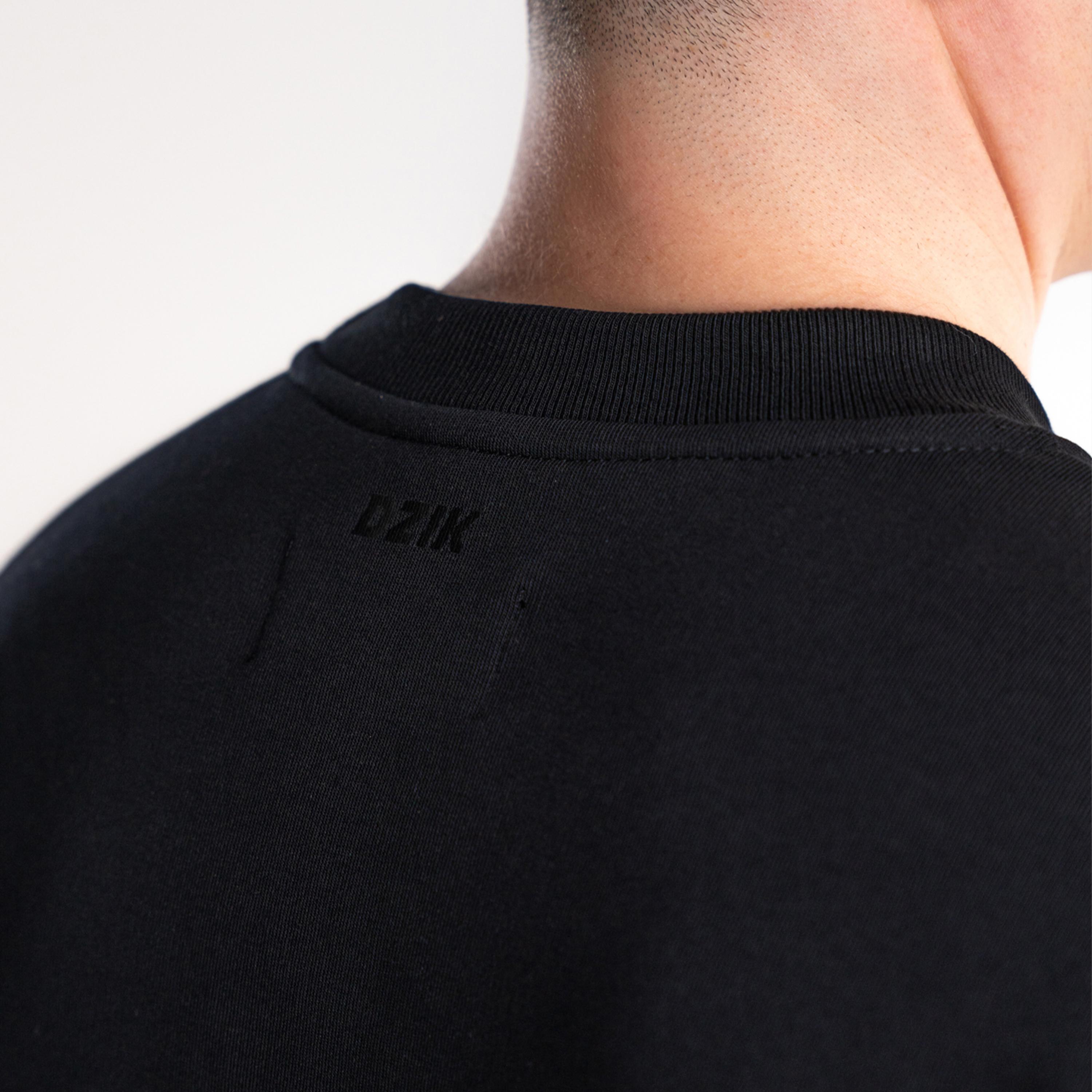 Bluza crewneck basic DZIK® czarna 4/5