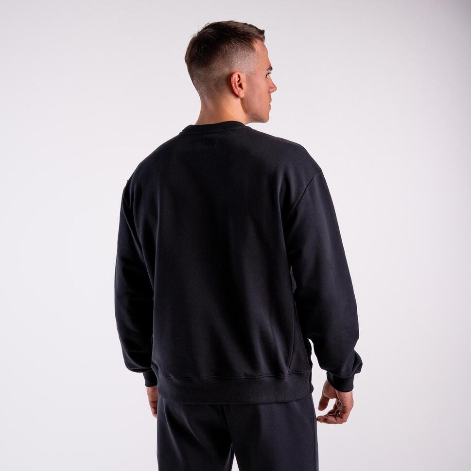 Bluza crewneck basic DZIK® czarna